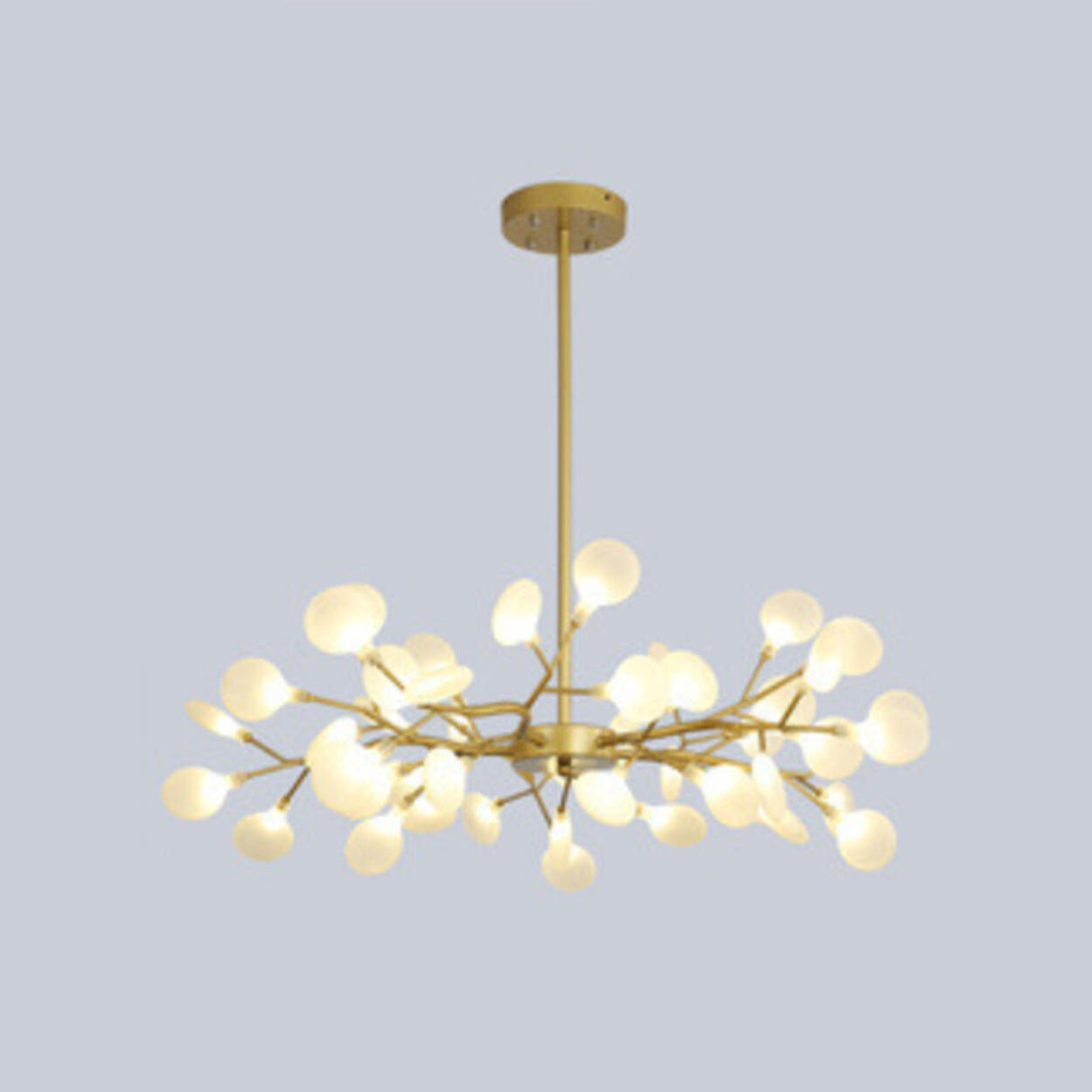 Organic Gold Branch Sputnik Acrylic Chandelier Image - 23