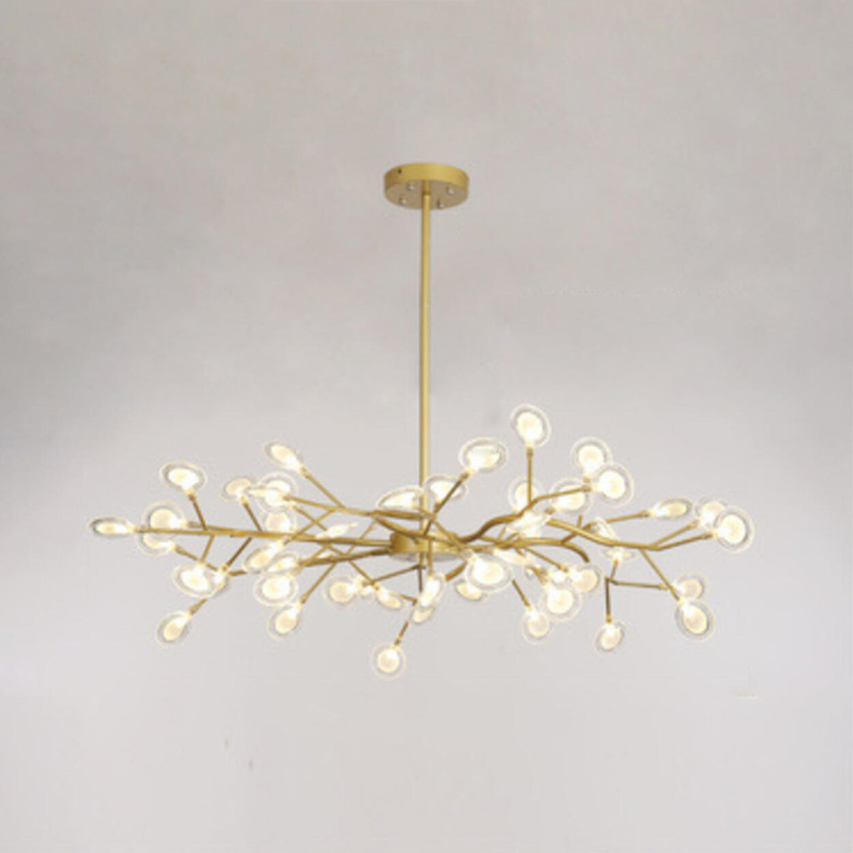 Organic Gold Branch Sputnik Acrylic Chandelier Image - 30