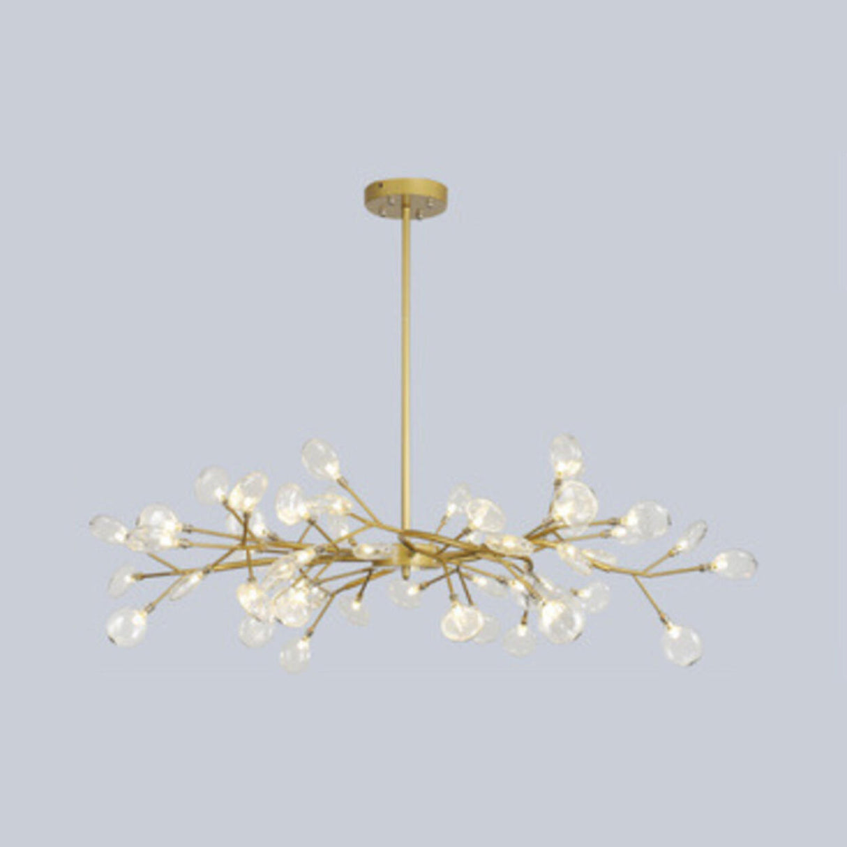 Organic Gold Branch Sputnik Acrylic Chandelier Image - 31
