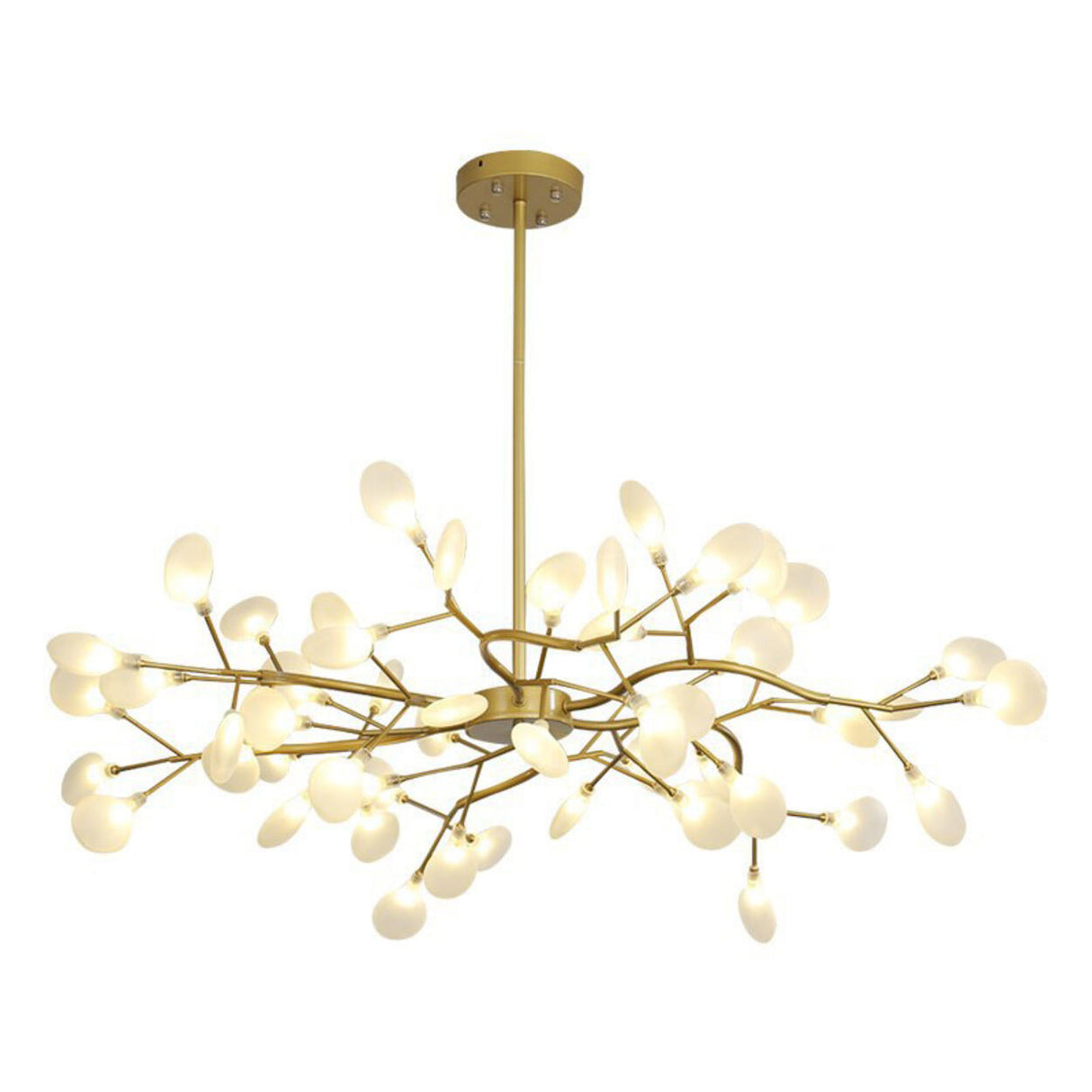Organic Gold Branch Sputnik Acrylic Chandelier Image - 9