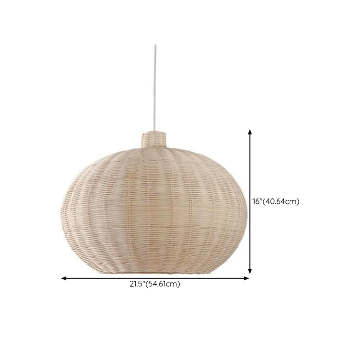 Oriental Natural Geometric Cane Rattan Pendant Light