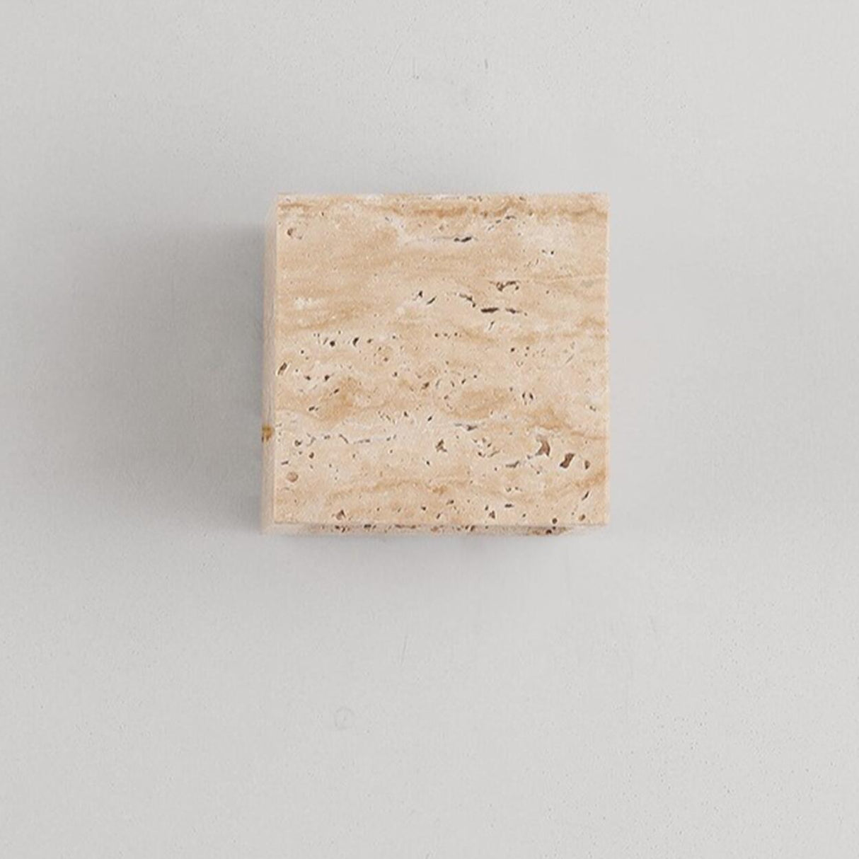 Outdoor Beige Stone Rectangular Up Down Wall Lamp Image - 10