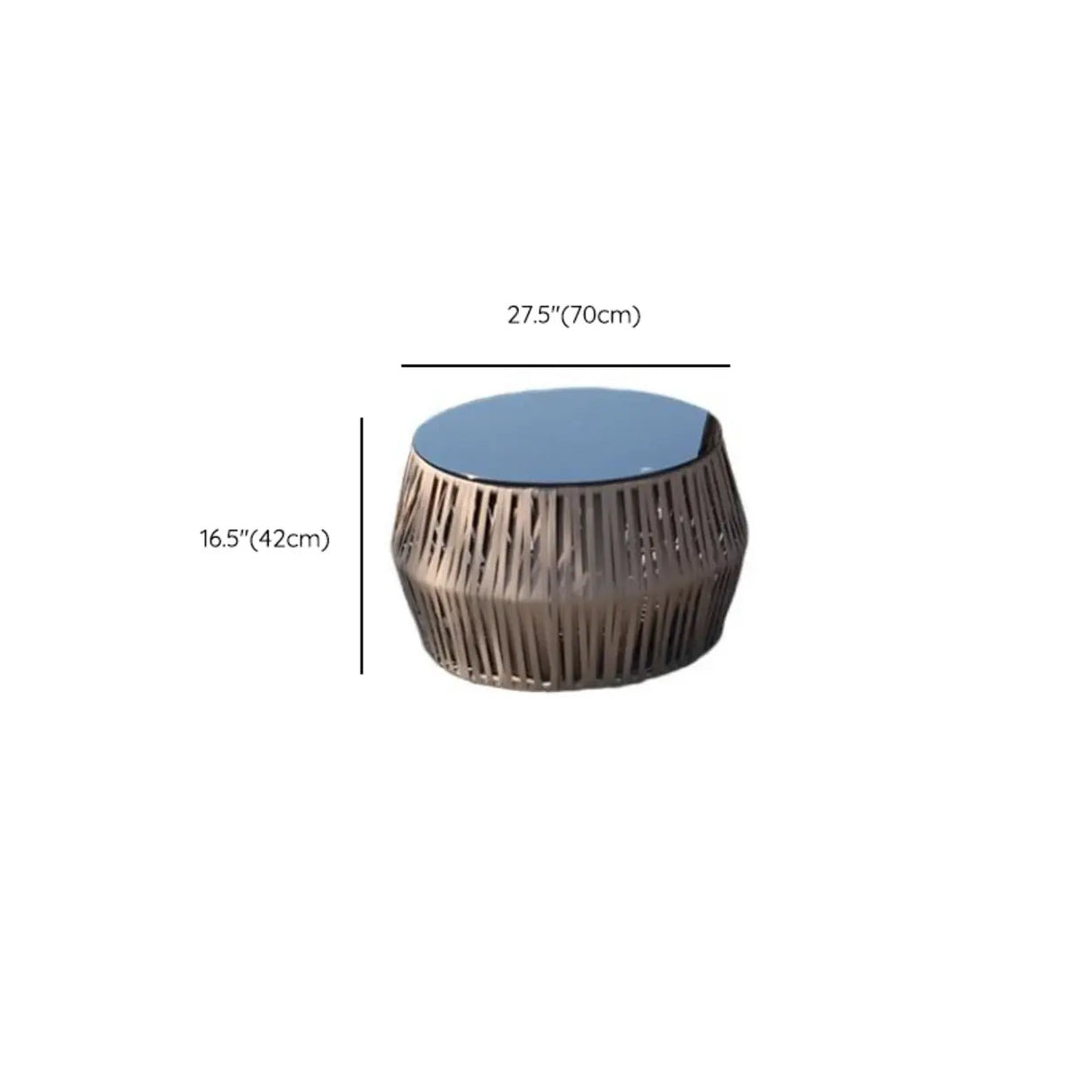 Outdoor Beige Wicker Upholstered Sofa Set with Cushions Image - 21