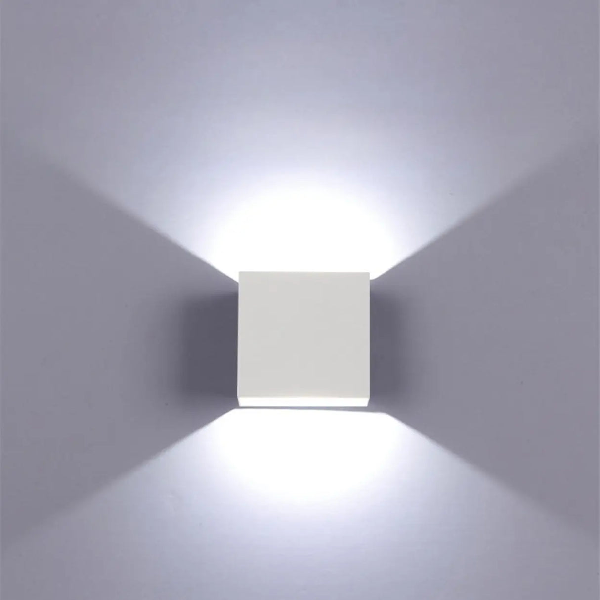 Outdoor Black Cube Up Down Lighting LED Wall Sconce Image - 5