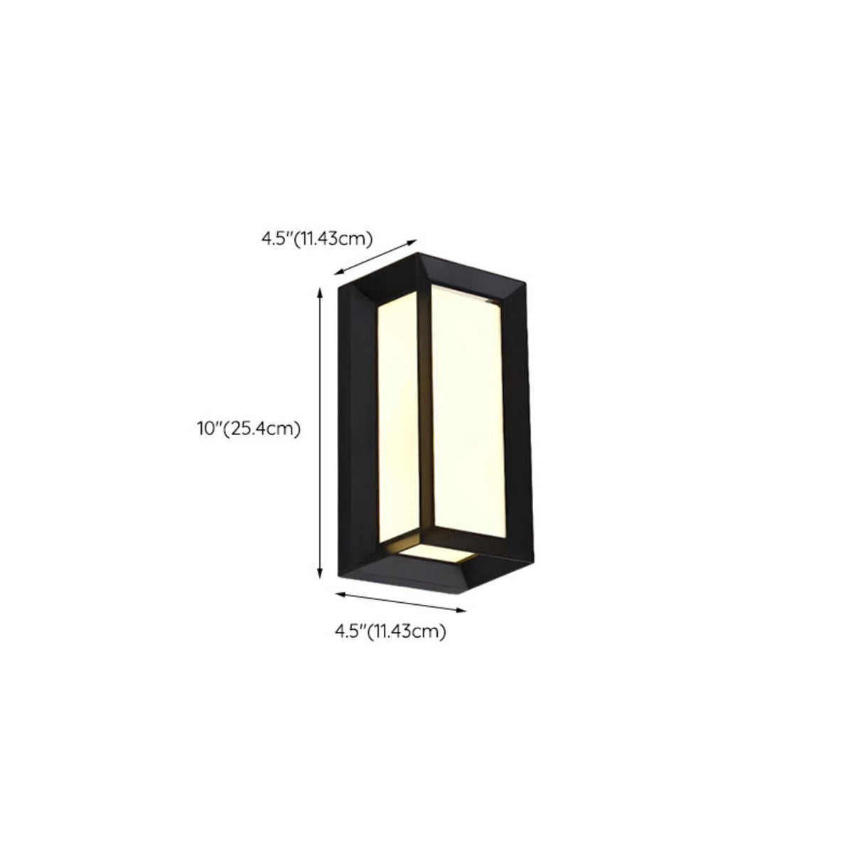 Outdoor Black Square Waterproof LED Wall Sconce Image - 24