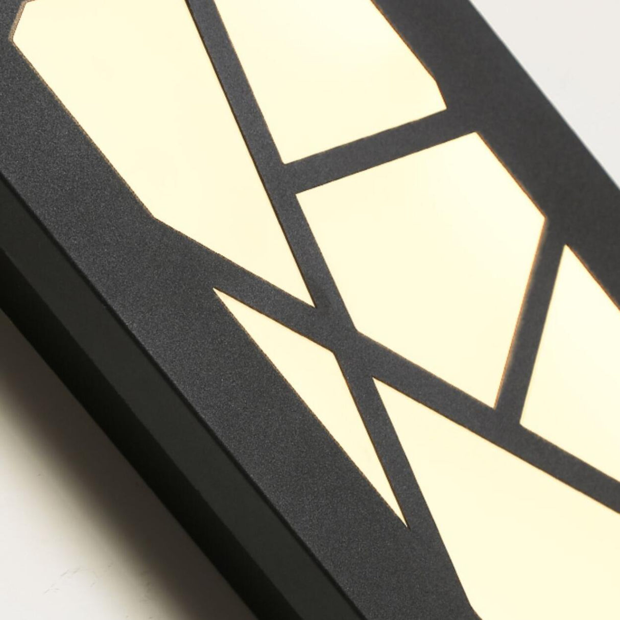 Outdoor Black Vertical Frame Geometric Wall Light Image - 11