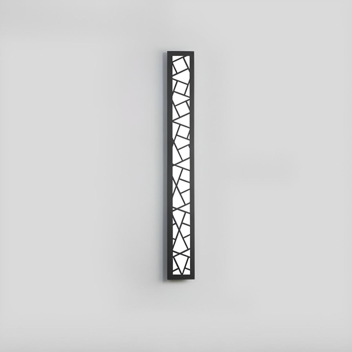 Outdoor Black Vertical Frame Geometric Wall Light Image - 2
