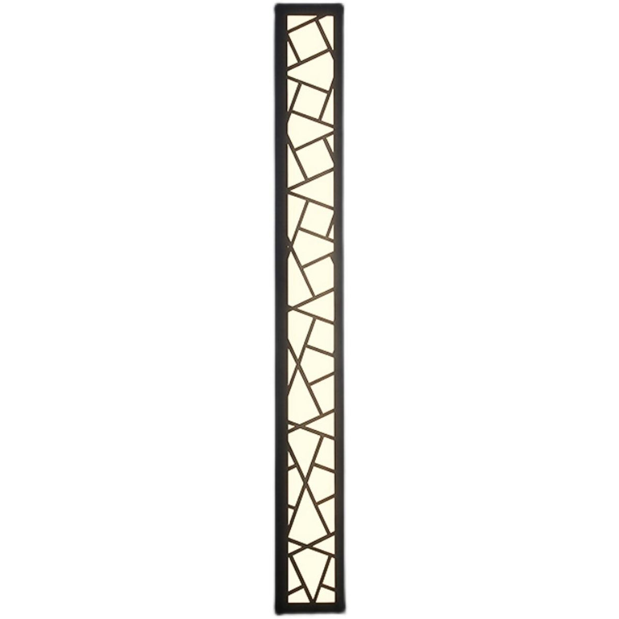 Outdoor Black Vertical Frame Geometric Wall Light Image - 9