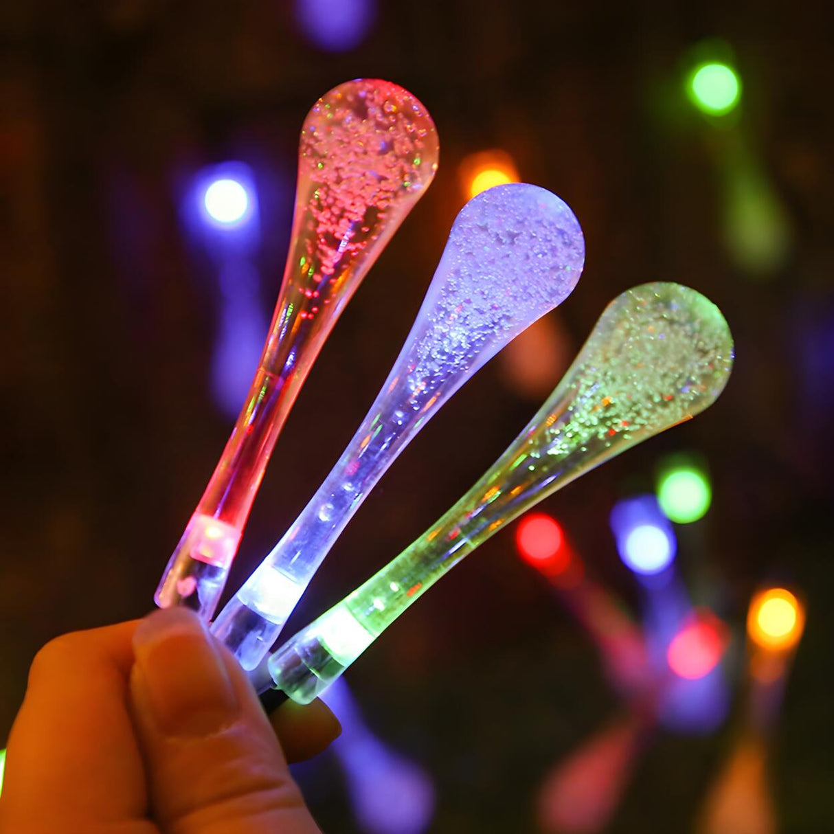 Outdoor Clear Teardrop Christmas LED String Lights Image - 6