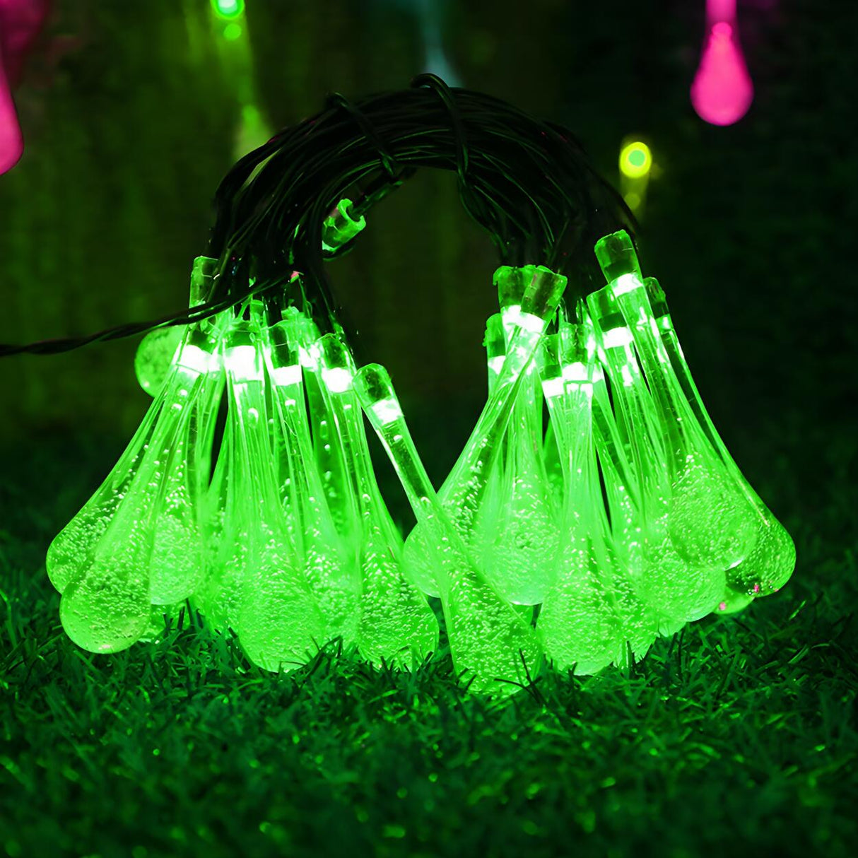 Outdoor Clear Teardrop Christmas LED String Lights Image - 9