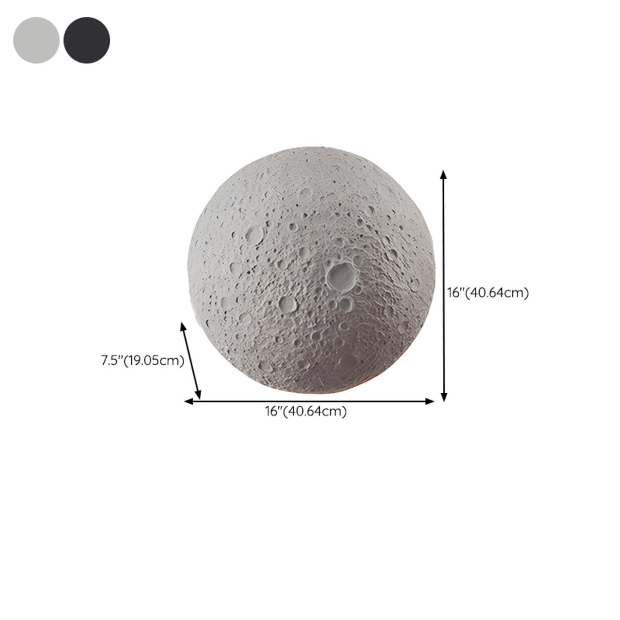 Outdoor Grey Waterproof LED Metal Moon Wall Lamp Image - 17