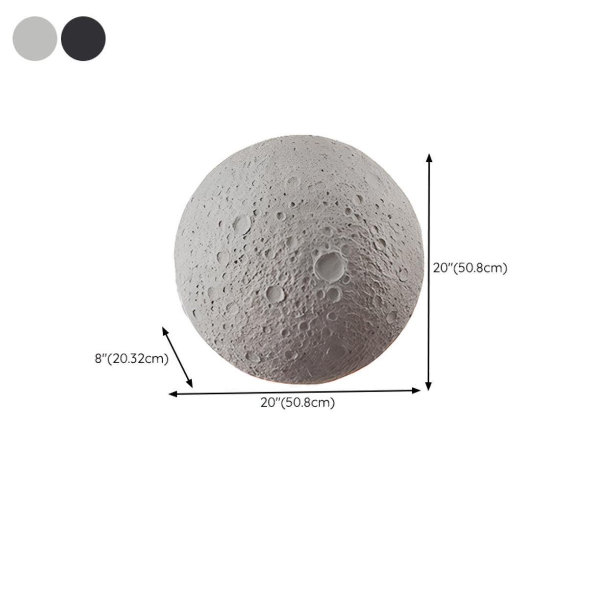 Outdoor Grey Waterproof LED Metal Moon Wall Lamp Image - 18