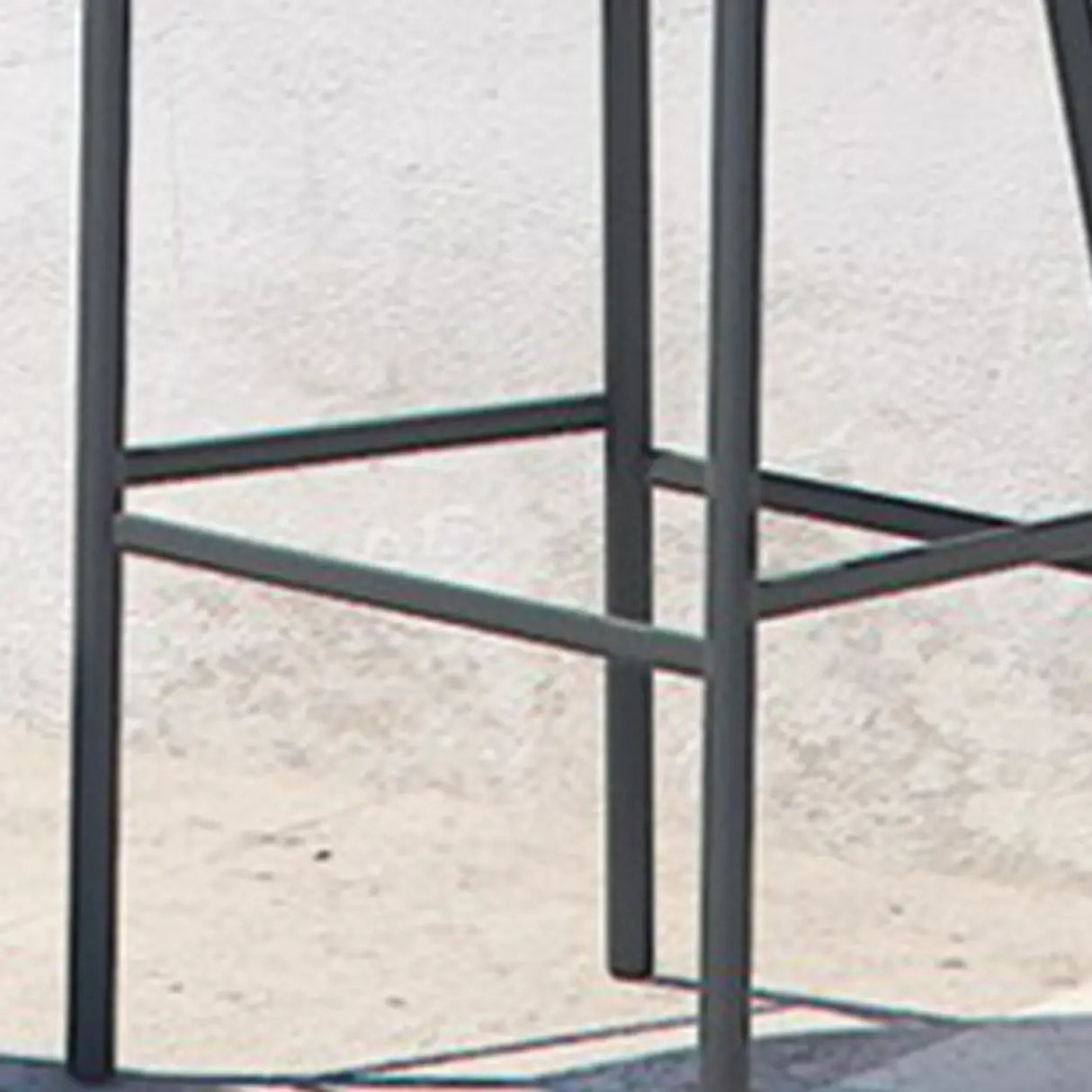 Outdoor Rattan Faux Leather Bucket Bar Stool with Arms Image - 8