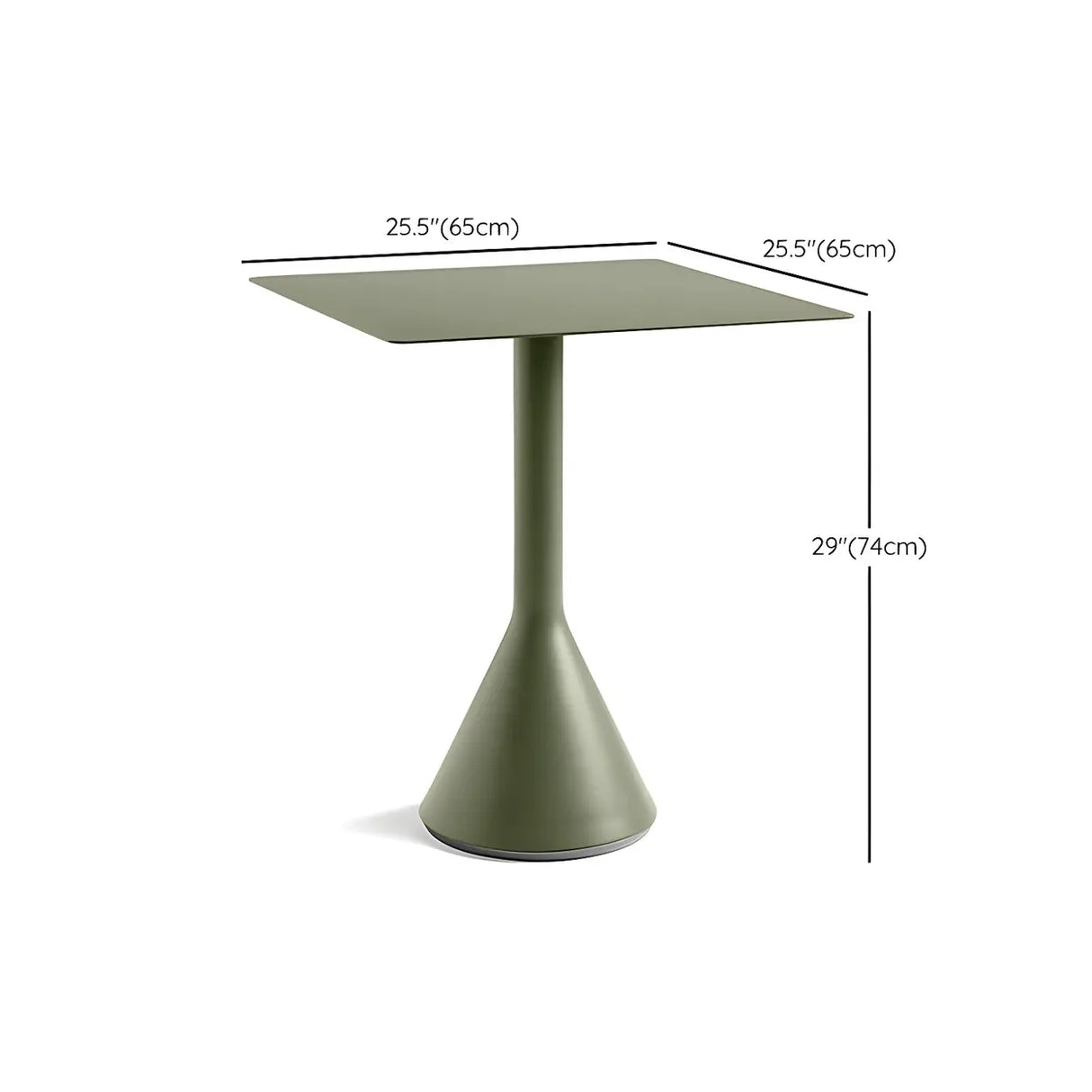 Outdoor Round Metal Green Water Resistant Bistro Table Image - 18