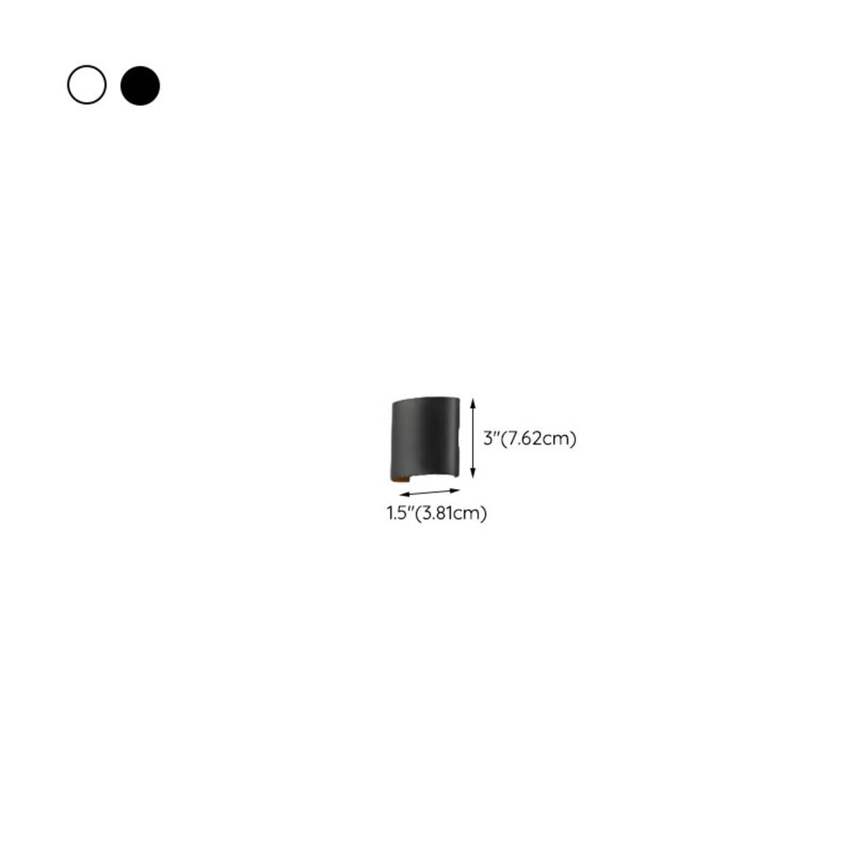 Outdoor Waterproof Black Up Down Lighting Wall Sconce