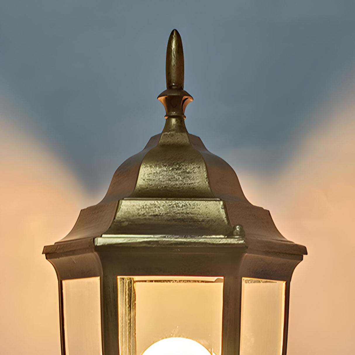 Outdoor Waterproof Metal Lantern LED Wall Sconce Image - 12