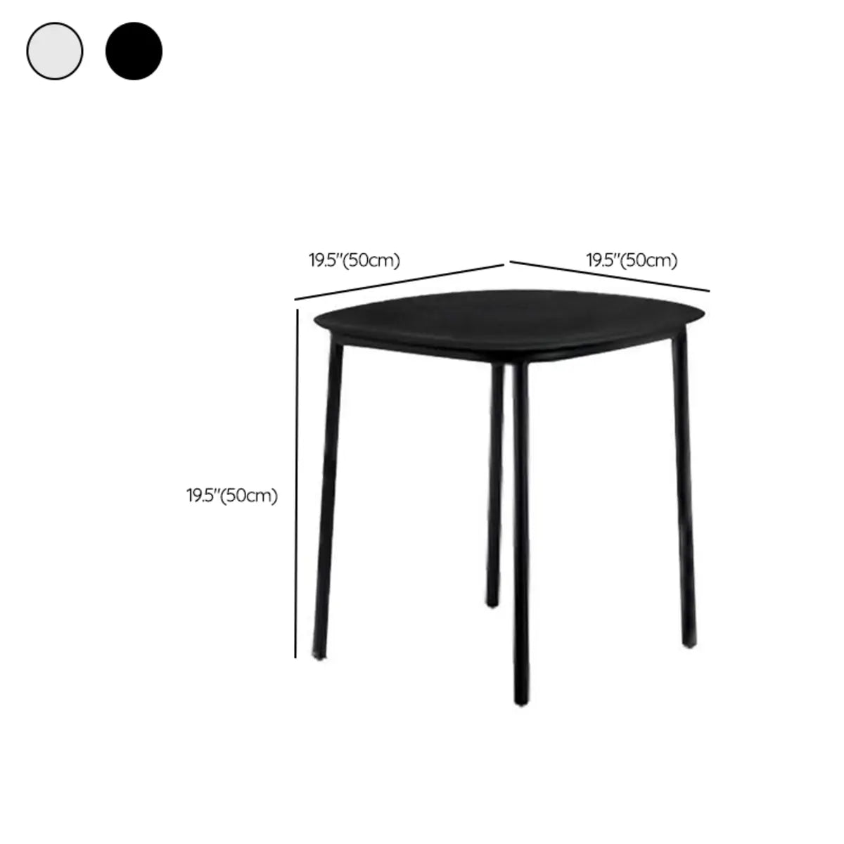 Outdoor White Waterproof Stone Oval Coffee Table