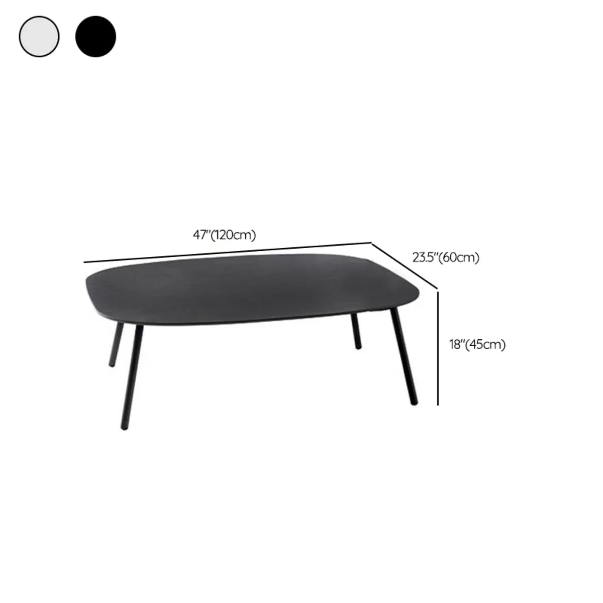 Outdoor White Waterproof Stone Oval Coffee Table Image - 12