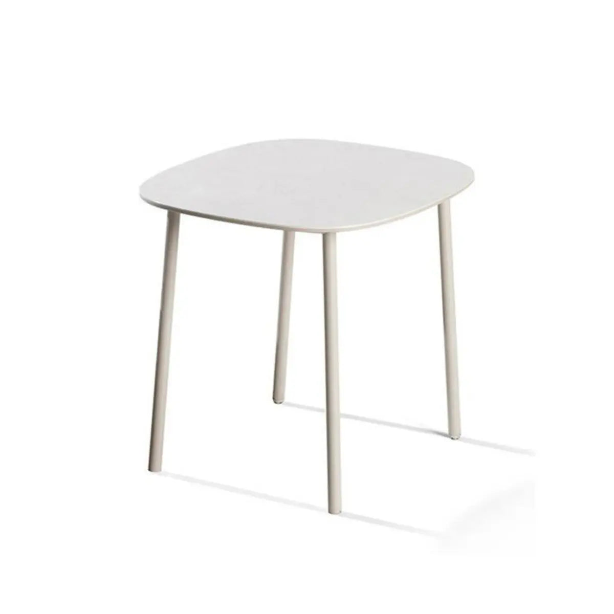 Outdoor White Waterproof Stone Oval Coffee Table Image - 5