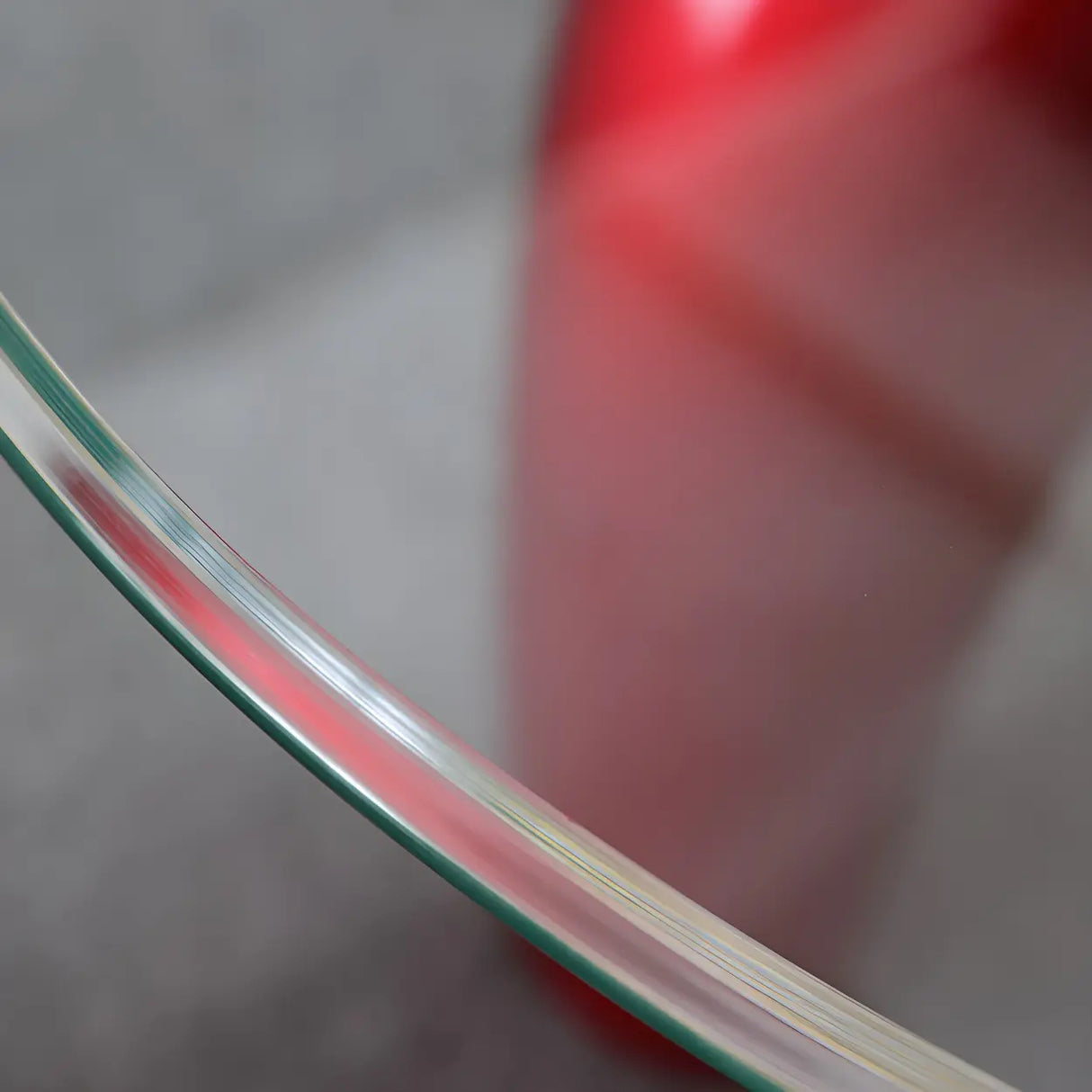 Oval Clear Glass Abstract Metal Base Coffee Table Image - 6