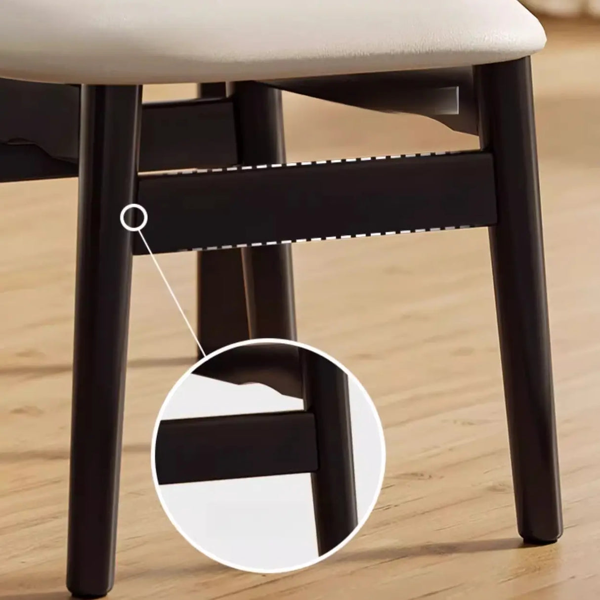 Oval Open Cane Back Wood Frame Dining Chairs Black Image - 10