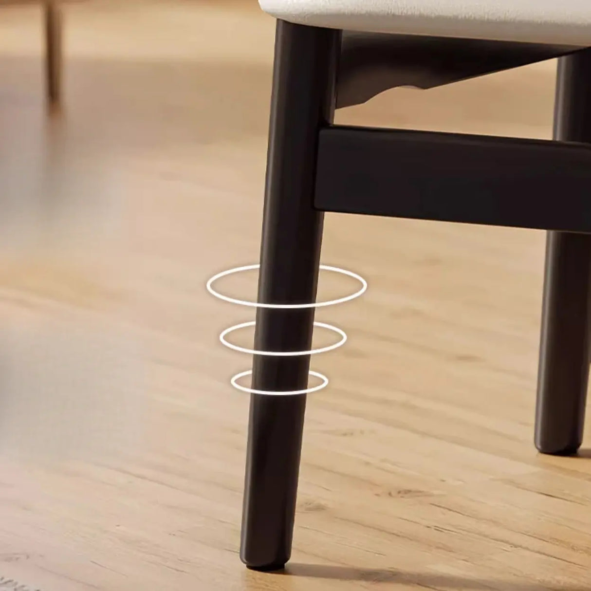 Oval Open Cane Back Wood Frame Dining Chairs Black Image - 12