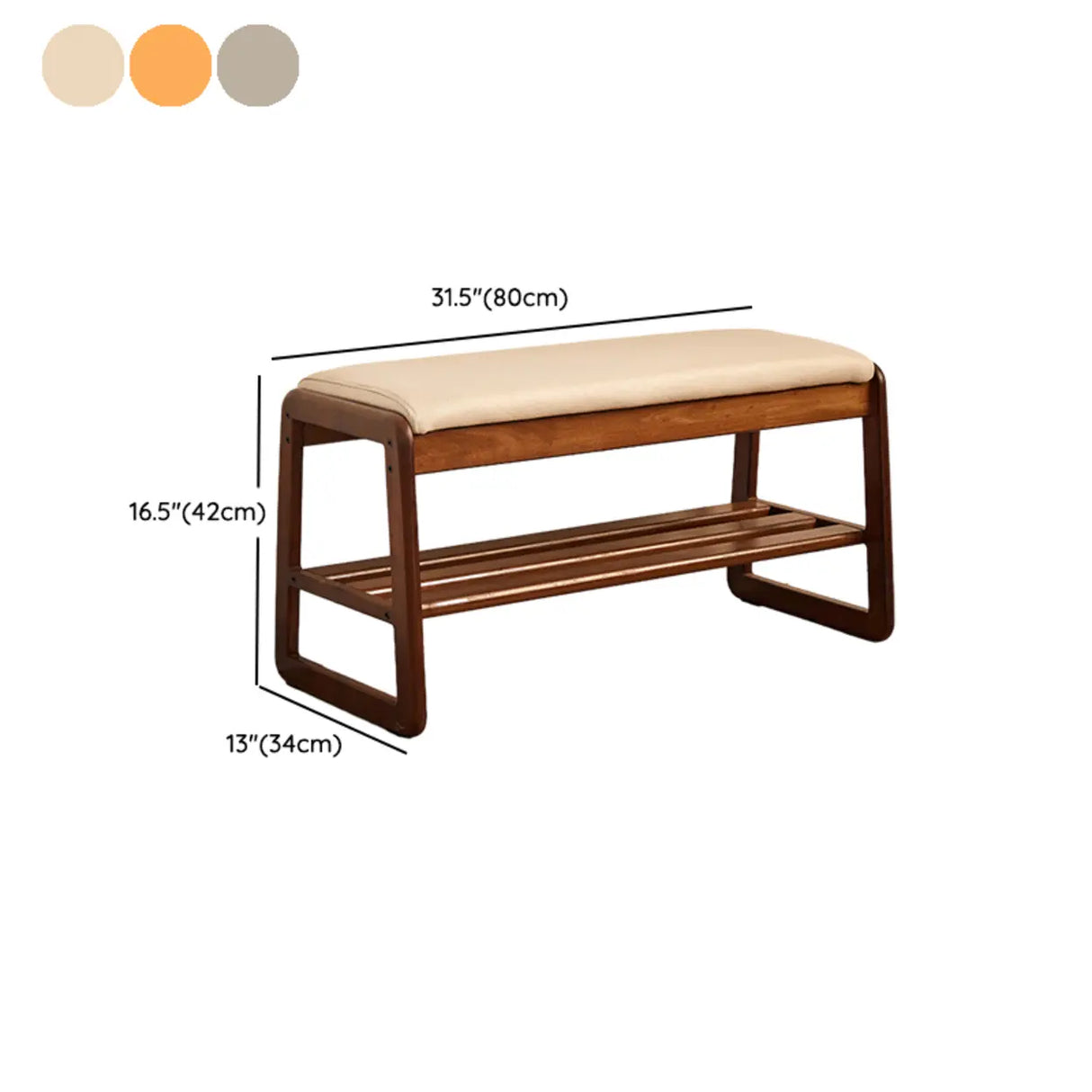 Padded Entryway Bench with Double Shoe Storage Shelf Image - 19