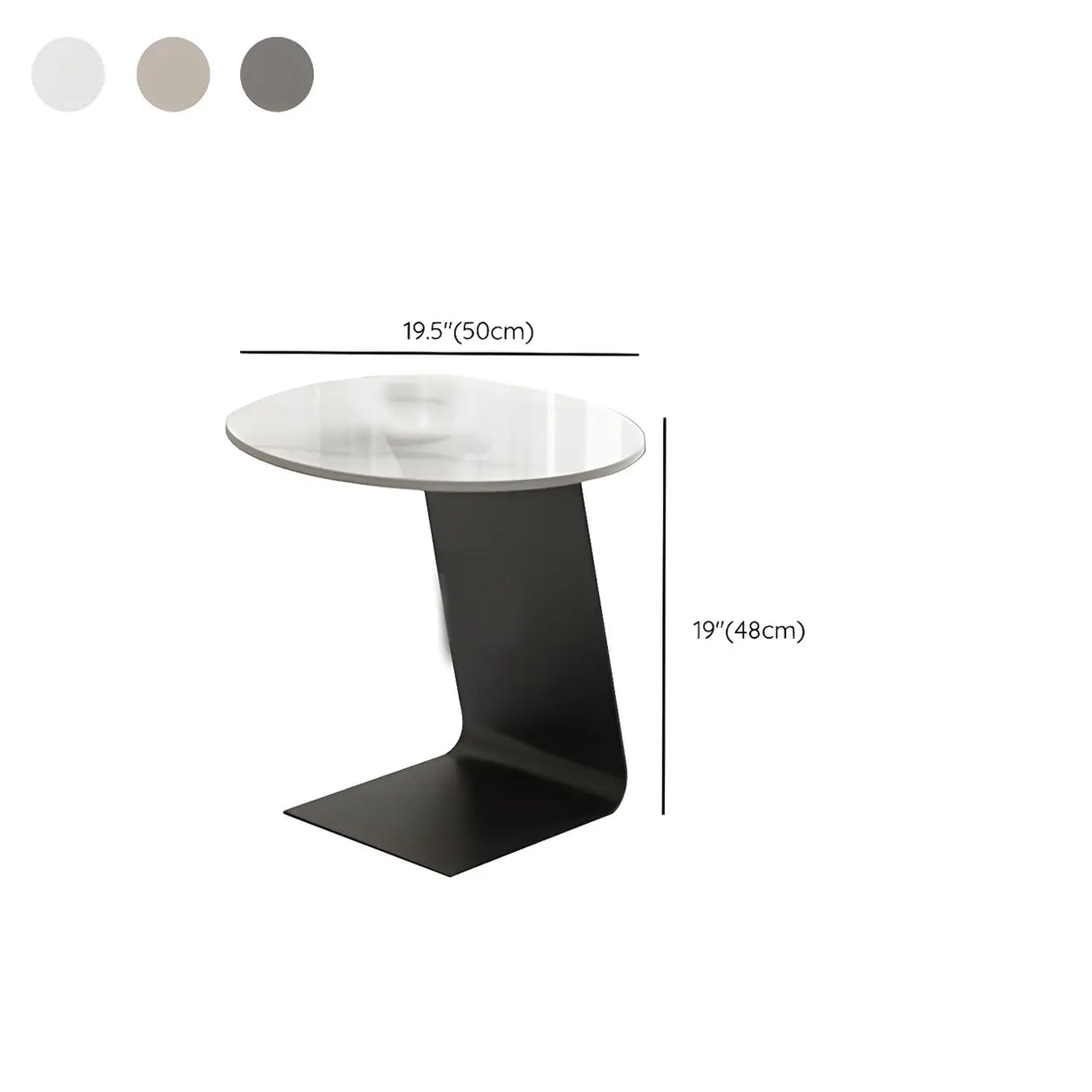 Pandora Gold Stone Top Black Metal Base Coffee Table Image - 16