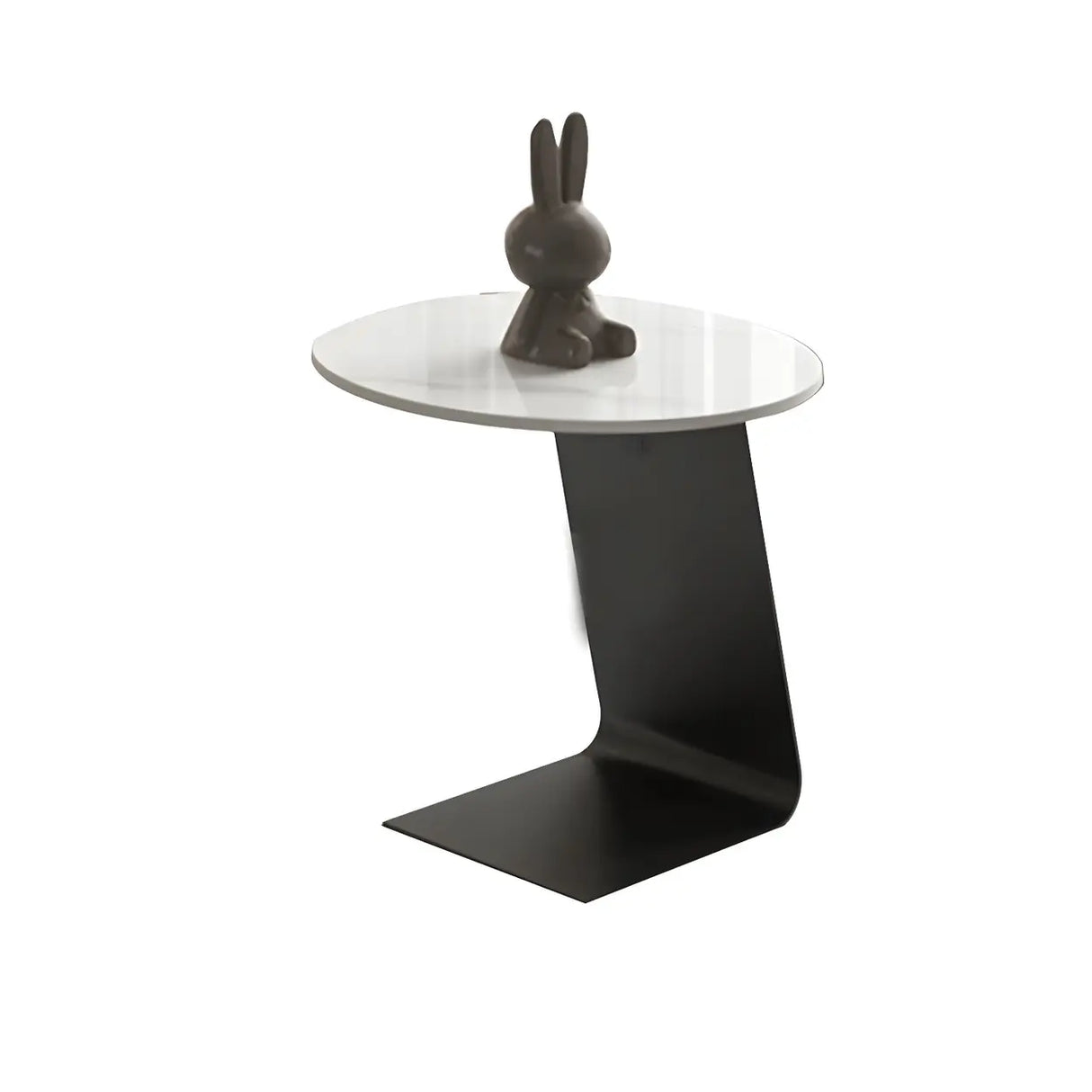 Pandora Gold Stone Top Black Metal Base Coffee Table Image - 9