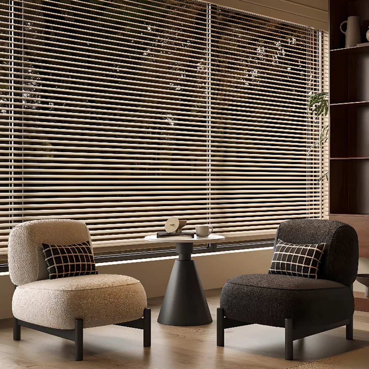 Parlor Mohair Pillow Back Side Chair with Four Legs Image - 1