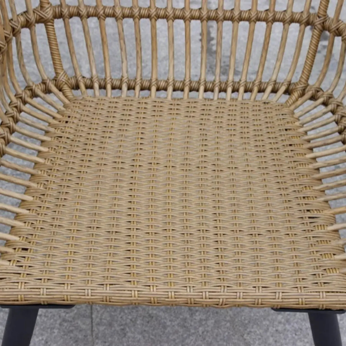 Patio Rattan Rectangular Beige Waterproof Conversation Set Image - 12