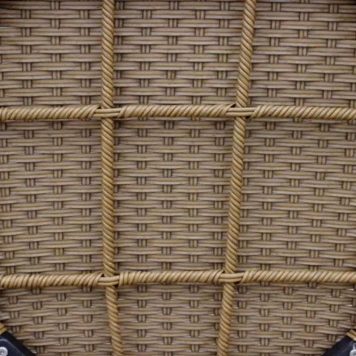 Patio Rattan Rectangular Beige Waterproof Conversation Set Image - 13