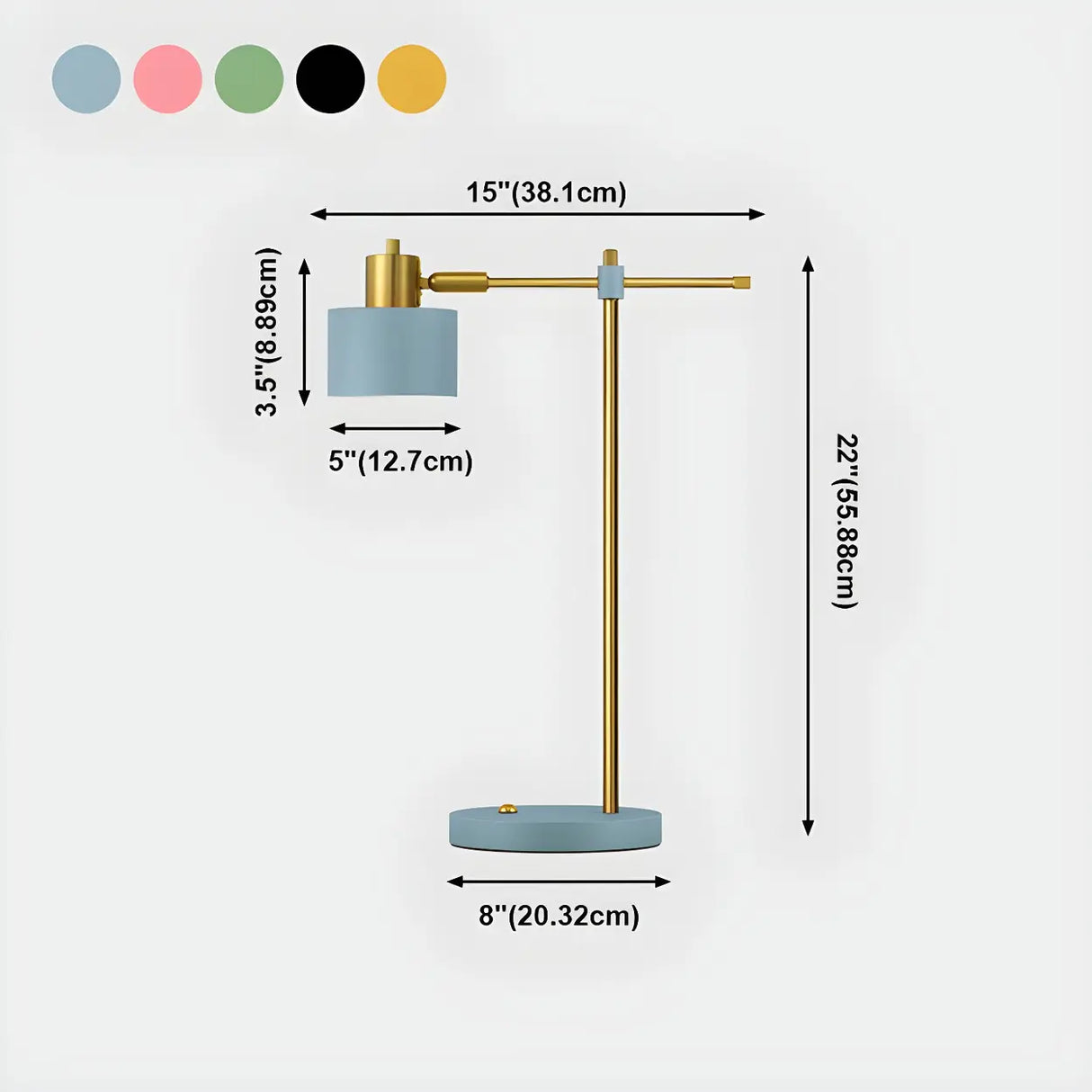 Pink Modern Bedroom Cylinder Metal Shade Table Lamp