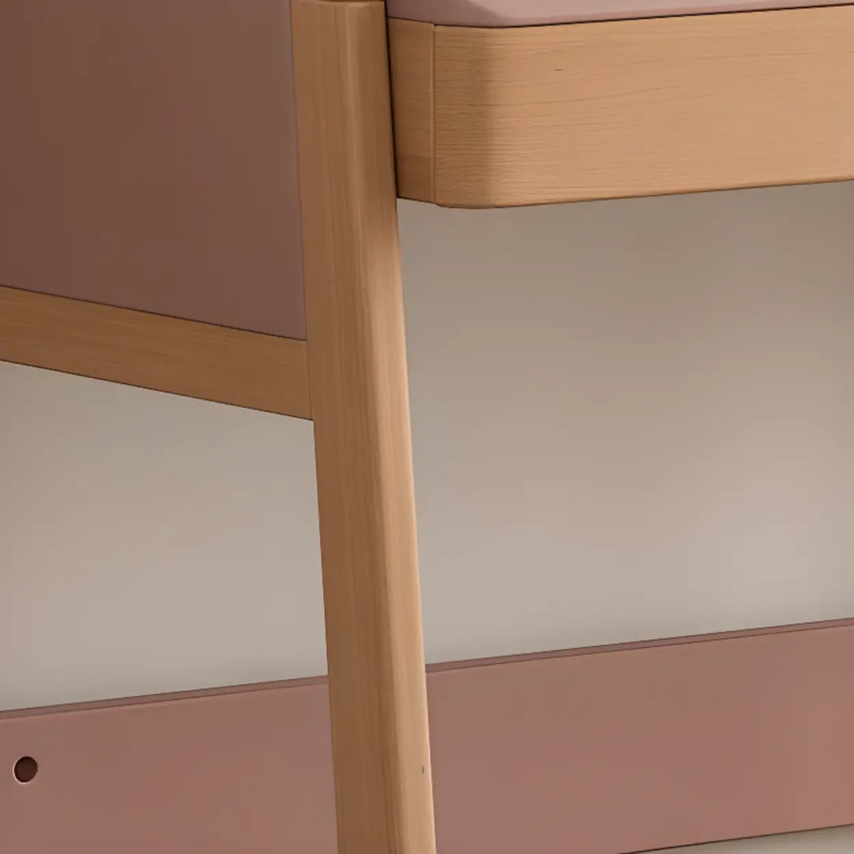 Pink Top Natural Wood Kids Desk with Hutch and Drawers Image - 8