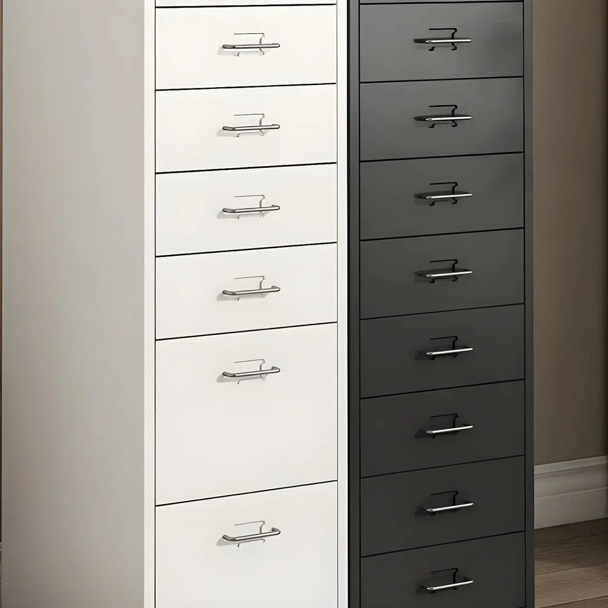 Pink Vertical Metal Casters Drawer Chest for Bedroom Image - 11