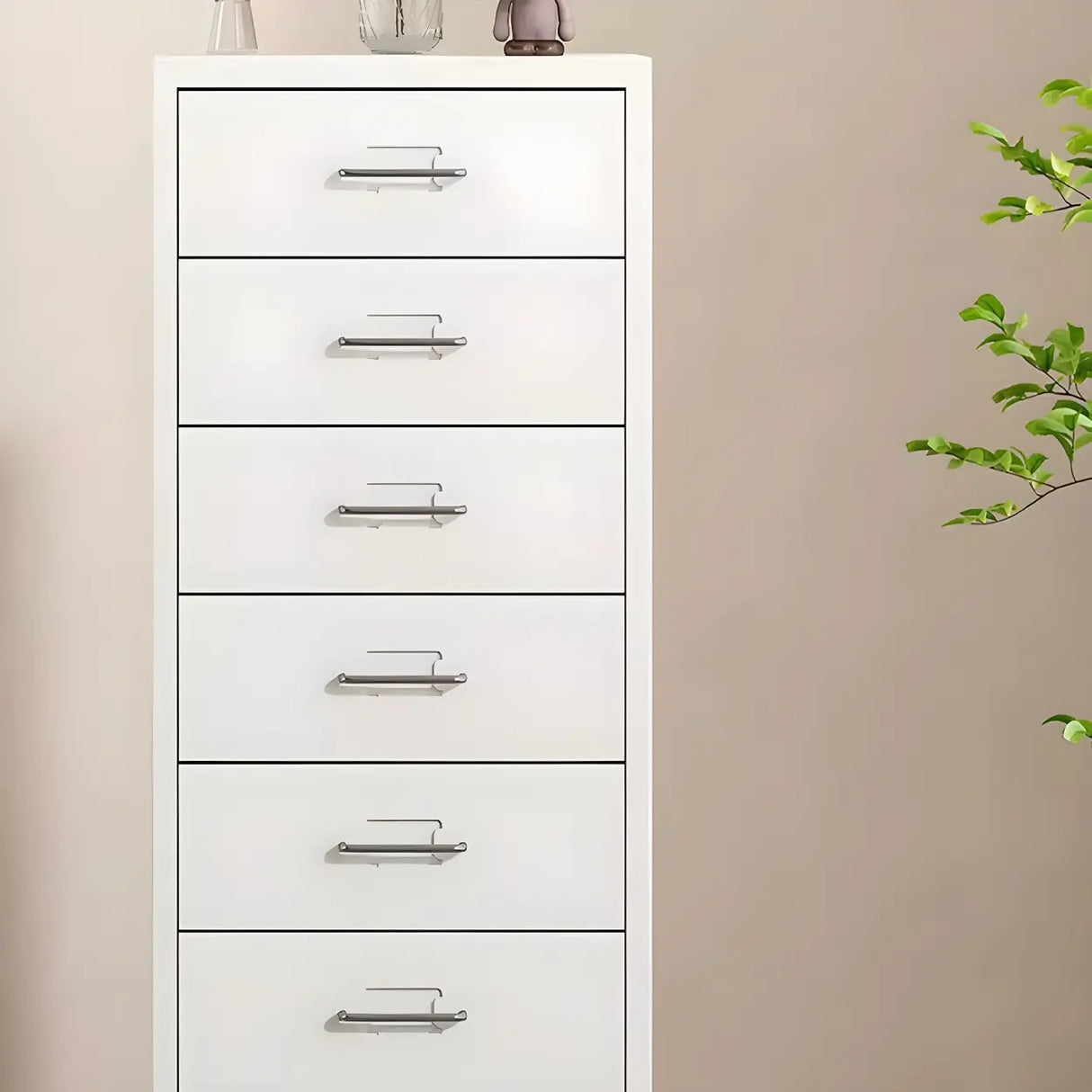 Pink Vertical Metal Casters Drawer Chest for Bedroom Image - 18