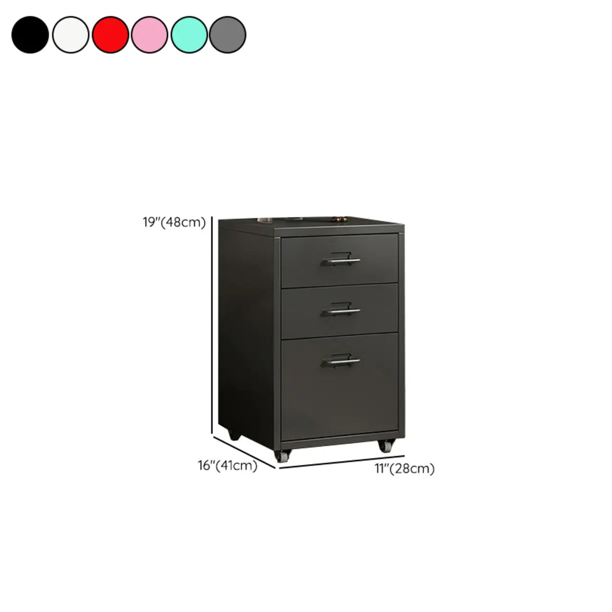Pink Vertical Metal Casters Drawer Chest for Bedroom