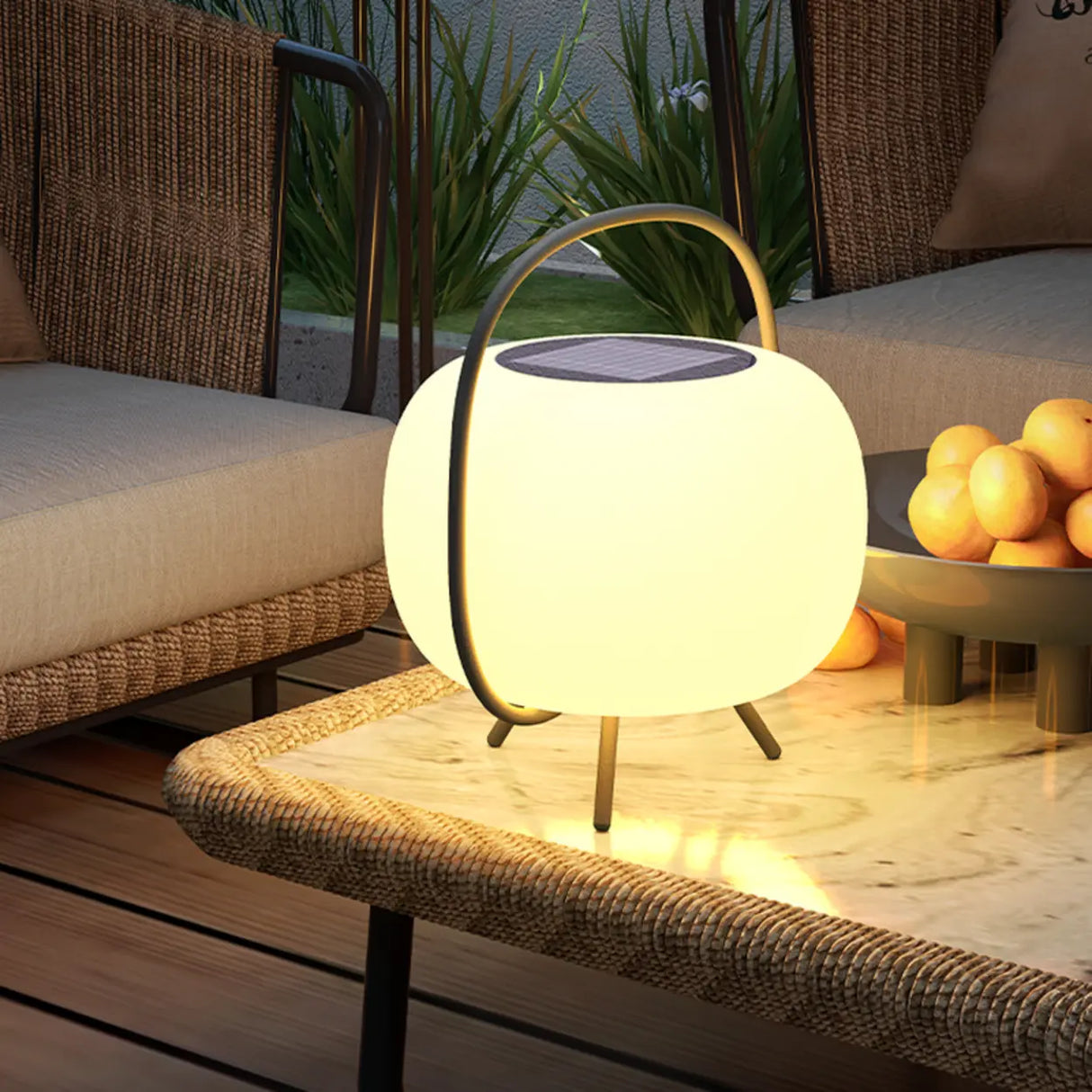 Portable Solar LED Outdoor Table Lantern Pillar Light Image - 3