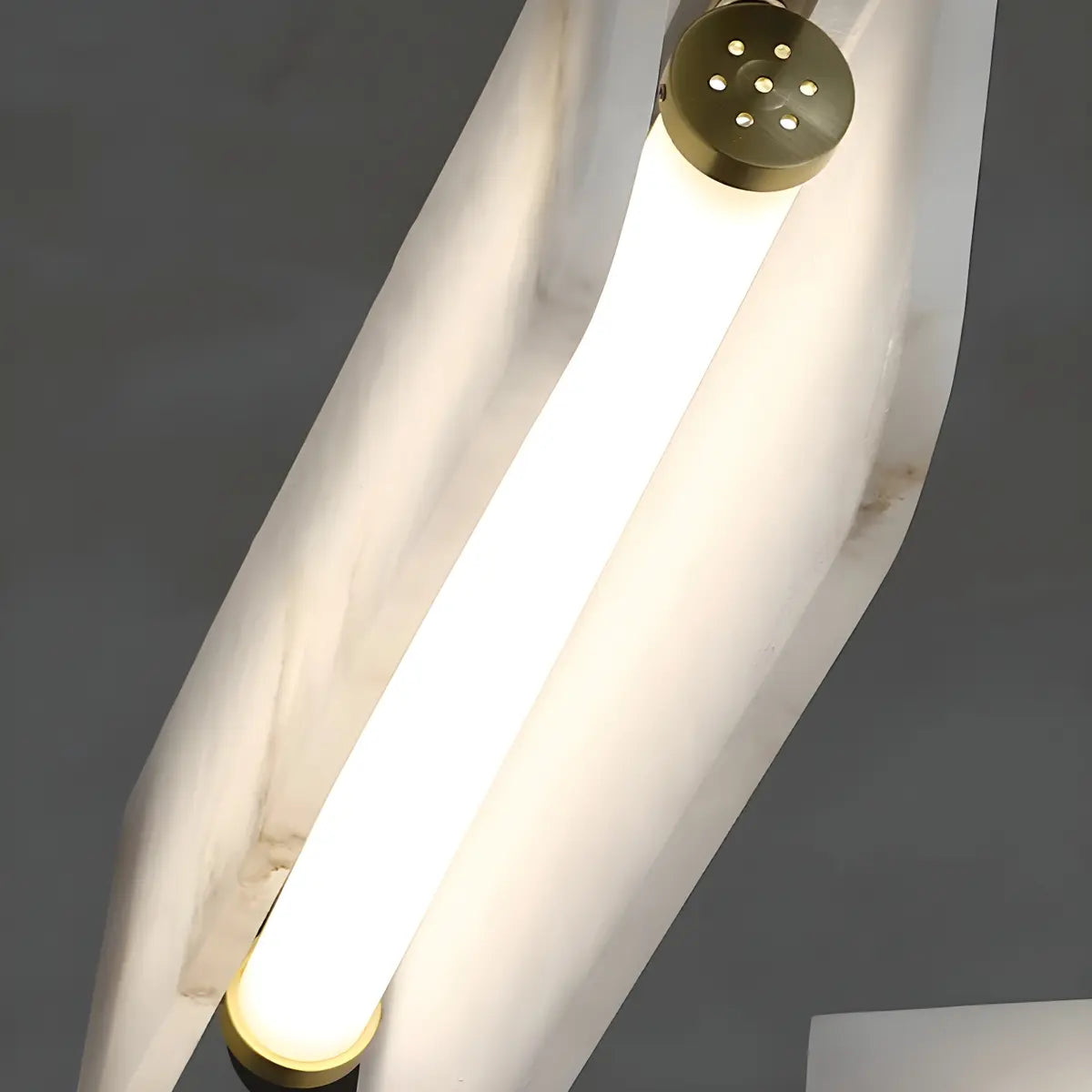 Postmodern Circular Alabaster Living Room Chandelier Image - 10