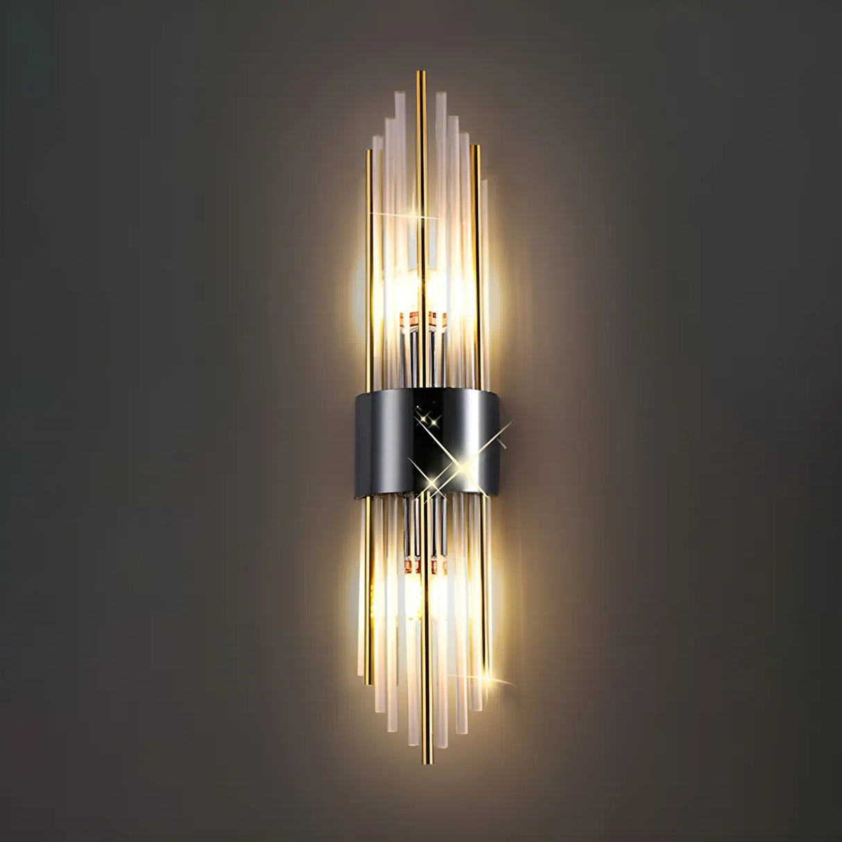 Postmodern Crystal Rod Bedside Up Down Wall Sconce Image - 8