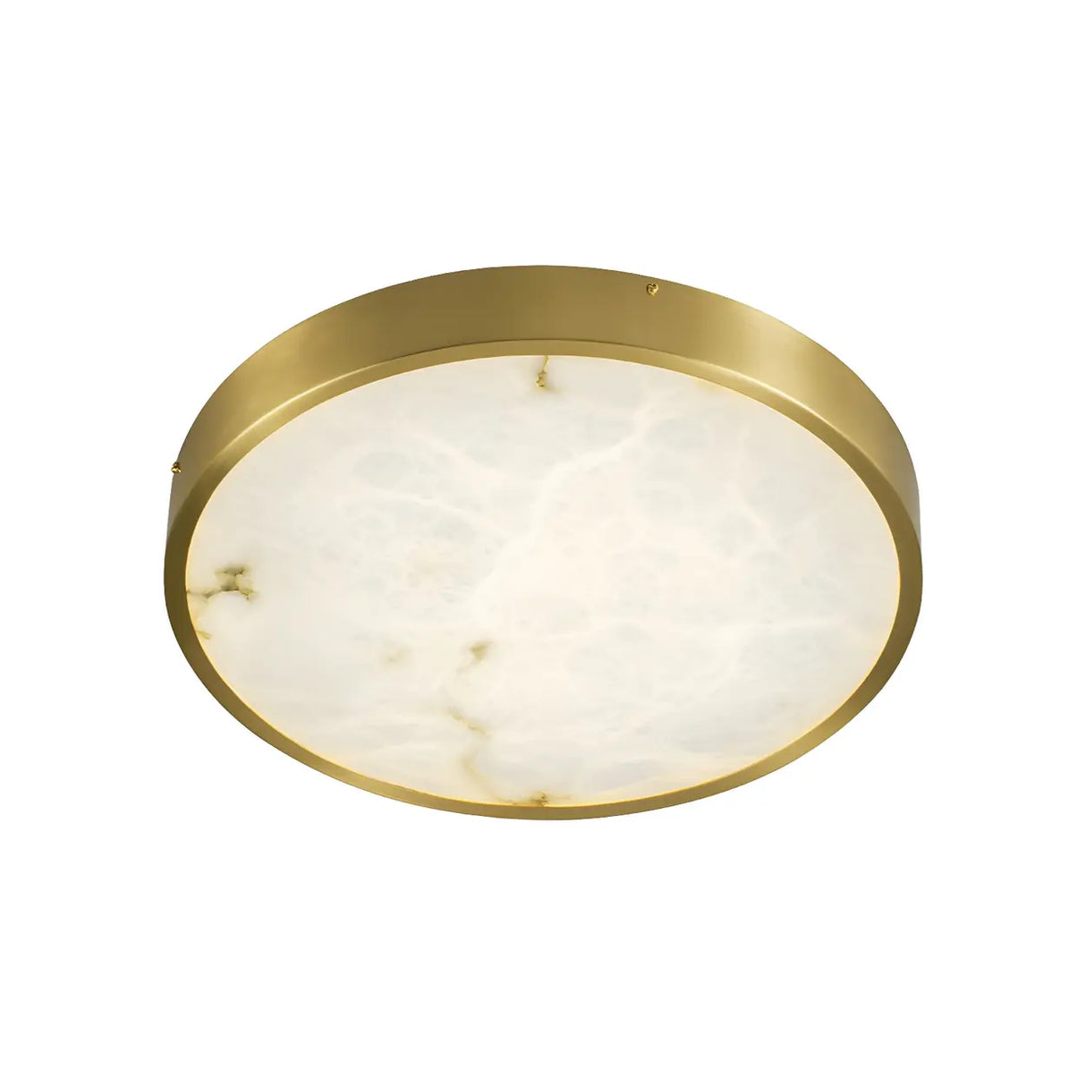Postmodern Round Alabaster LED Flush Mount Ceiling Light Image - 8