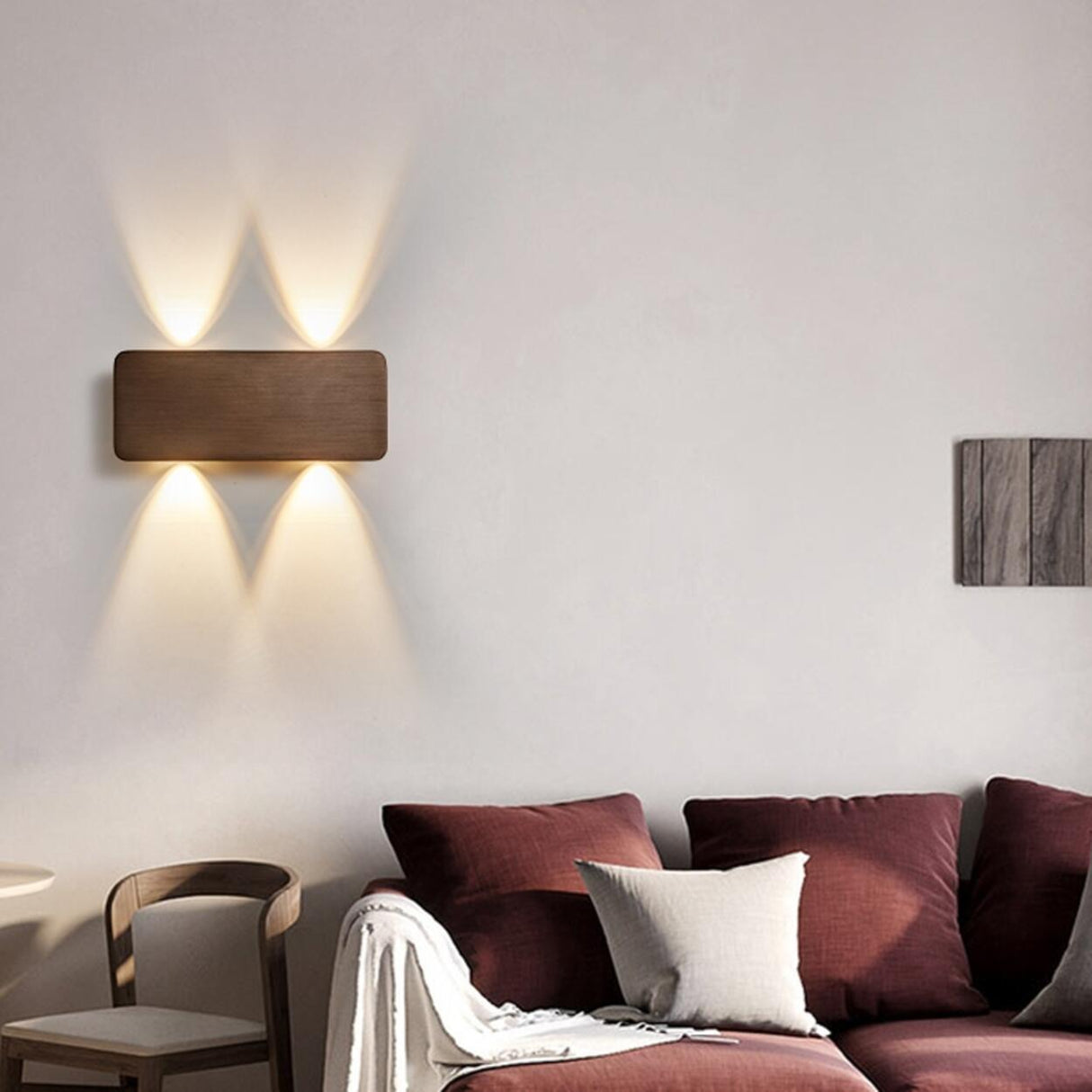 Quadruple Light Beams Rectangular Up Down Wall Sconce Image - 4