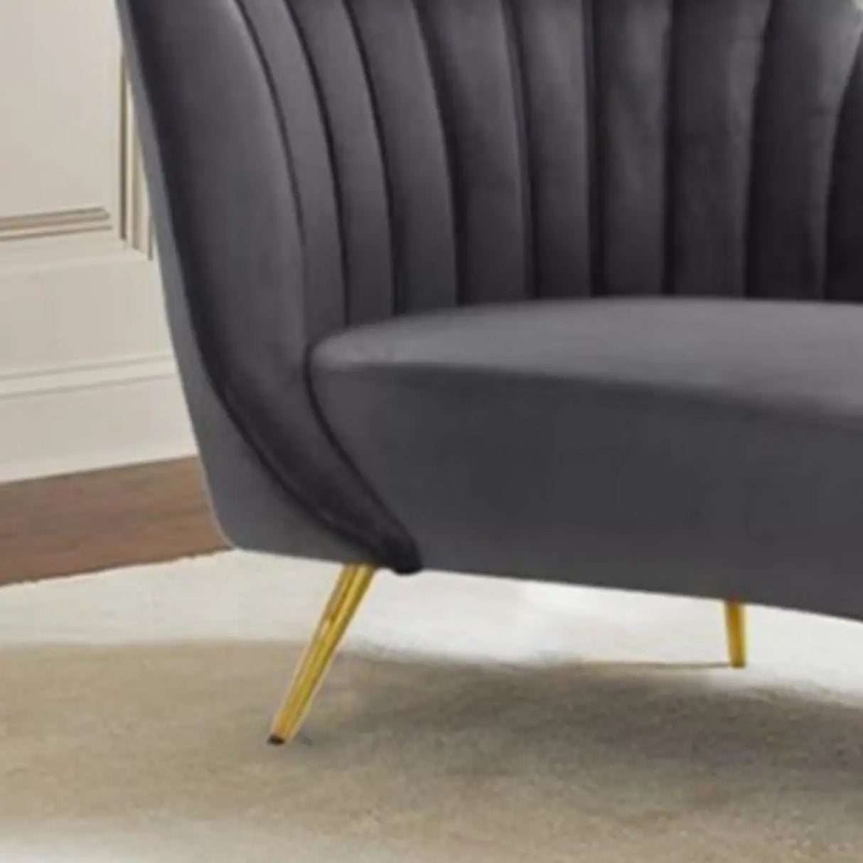 Reclining Upholstered Velvet Free Standing Chaise Lounge Image - 7