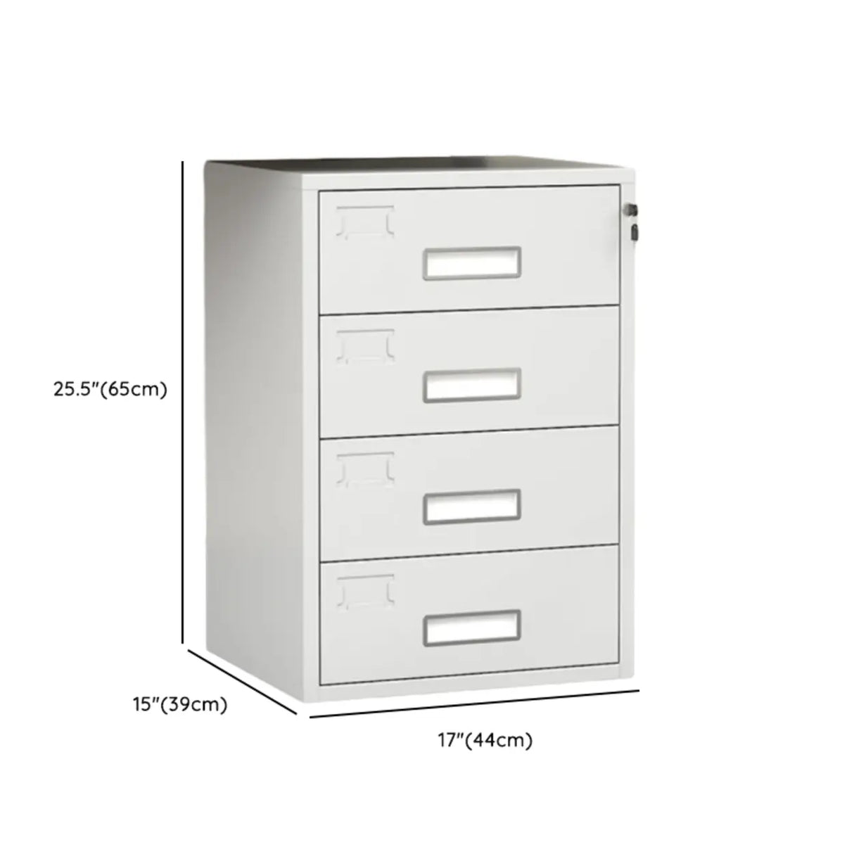 Rectangle Grey Steel Lockable Compact Filing Cabinet Image - 10