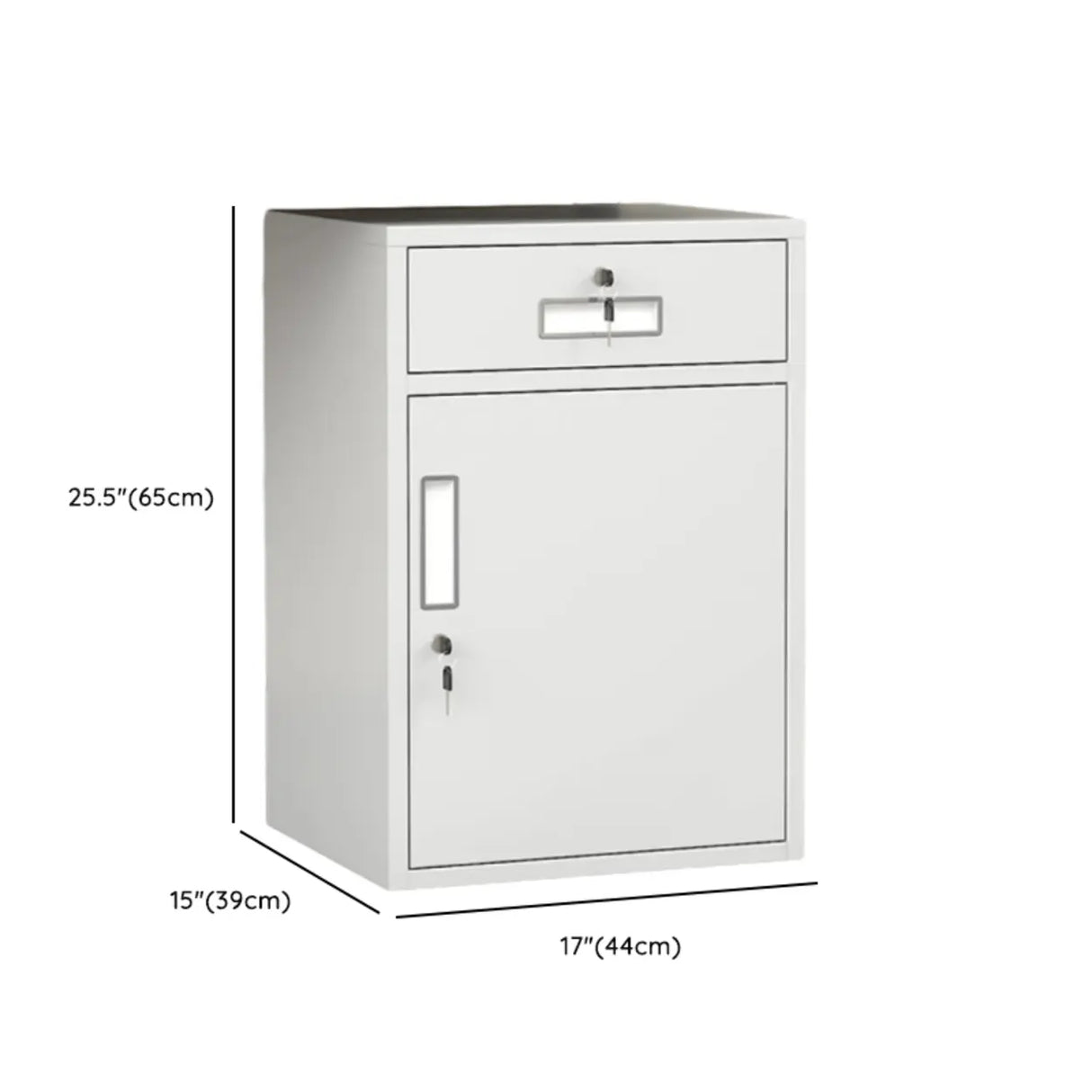 Rectangle Grey Steel Lockable Compact Filing Cabinet