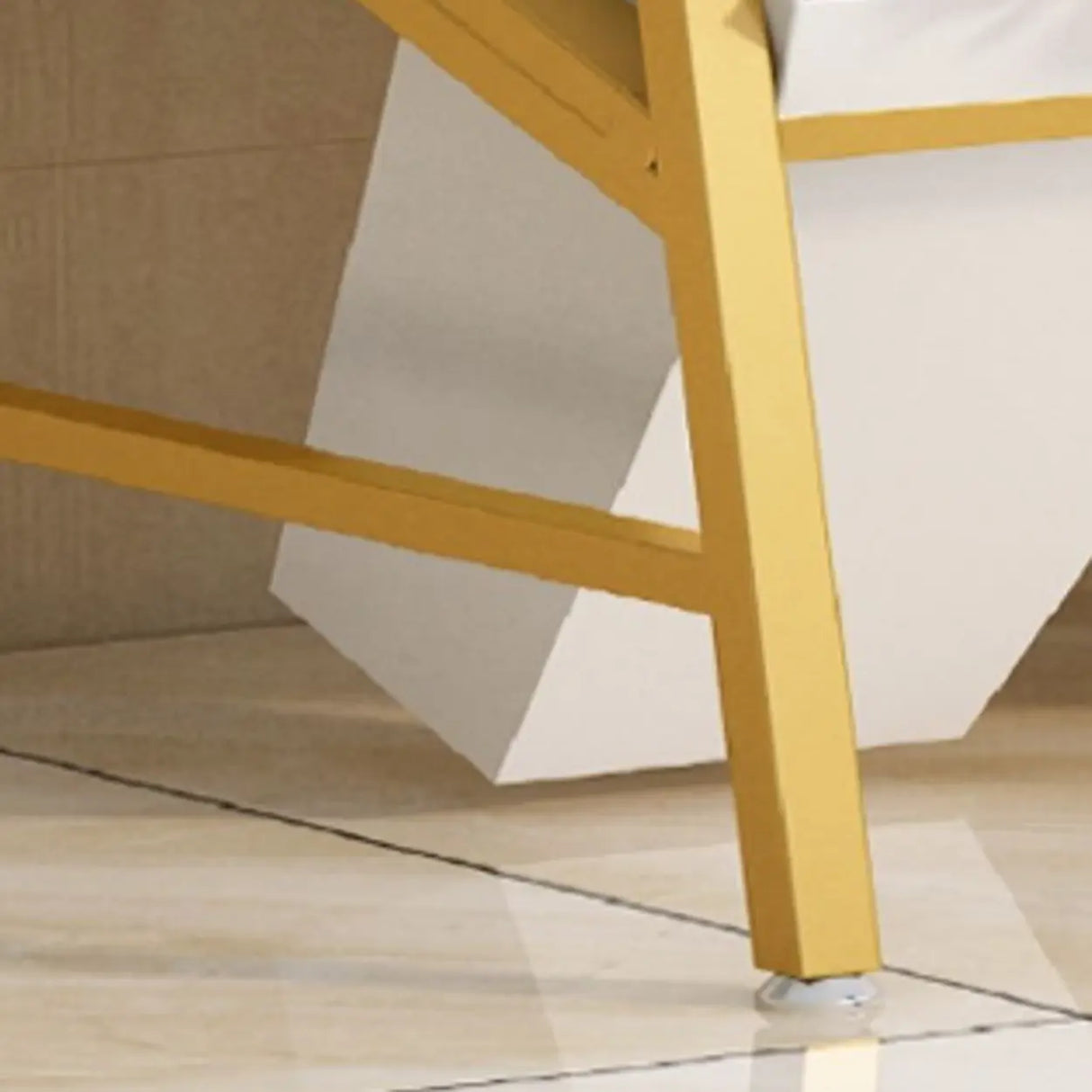 Rectangle Iron Gold Floor Storage Pot Plant Stand Black Image - 8