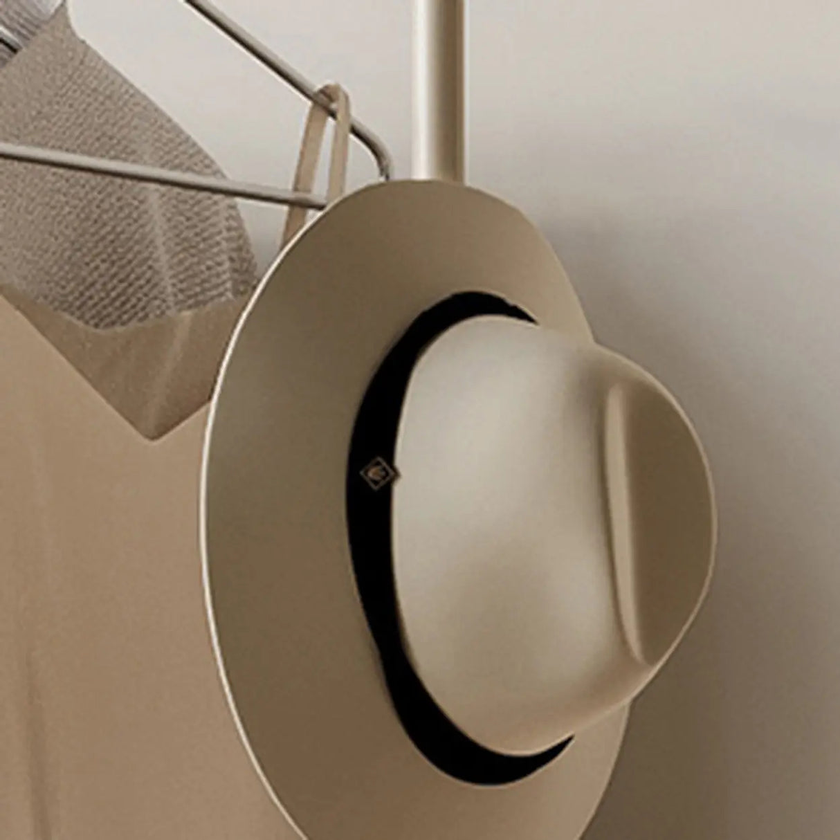 Rectangle Metal Bedroom Off-White Drawers Shelves Coat Rack Image - 6