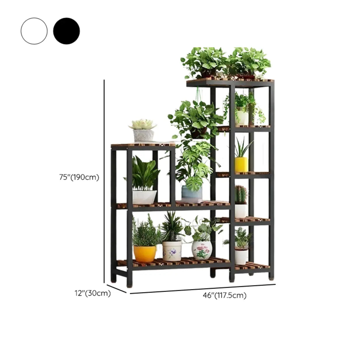 Rectangle Metal Indoor Large Crate Plant Stand Brown Image - 24