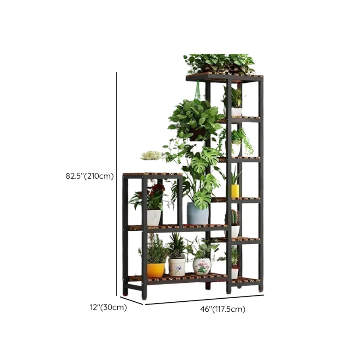 Rectangle Metal Indoor Large Crate Plant Stand Brown Image - 25