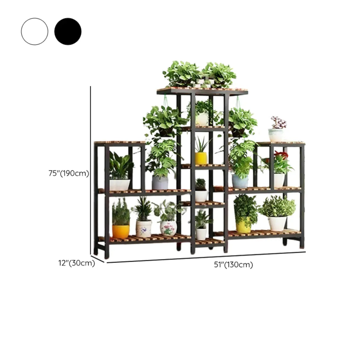 Rectangle Metal Indoor Large Crate Plant Stand Brown Image - 27